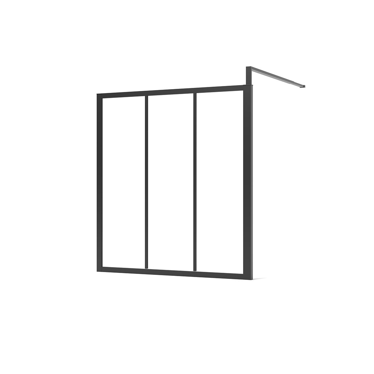 Pare-muret industriel transparent noir, H.100 x l.100 cm Artelo - 5