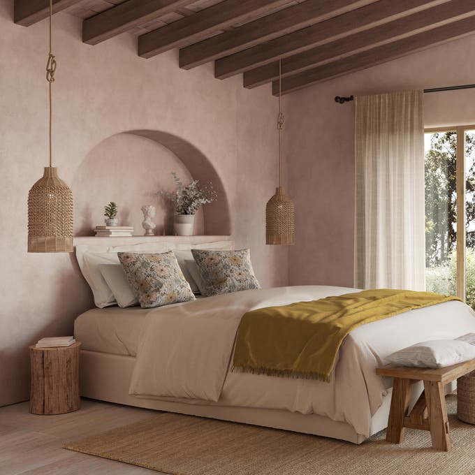 quarto decorado com um estilo mais tradicional 