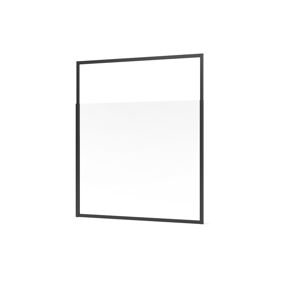 Pare-muret fixe transparent noir, H.110 x l.120 cm Unik - 3
