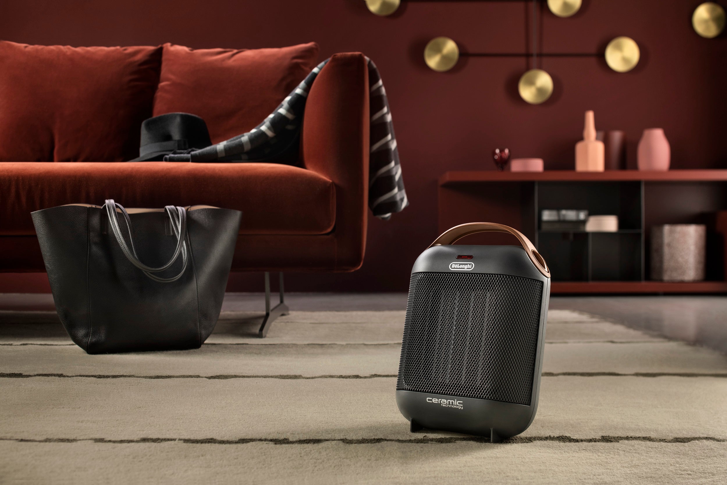 Soufflant céramique mobile électrique DE'LONGHI Ceramic technology hfx 1800 W - 2