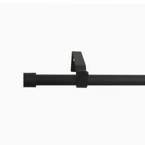 CINTACOR Barre De Vitrage Extensible Adhésive 40-70 Cm Noir – Tringle à Rideaux Sans Perçage, Métal Diam. 10 Mm