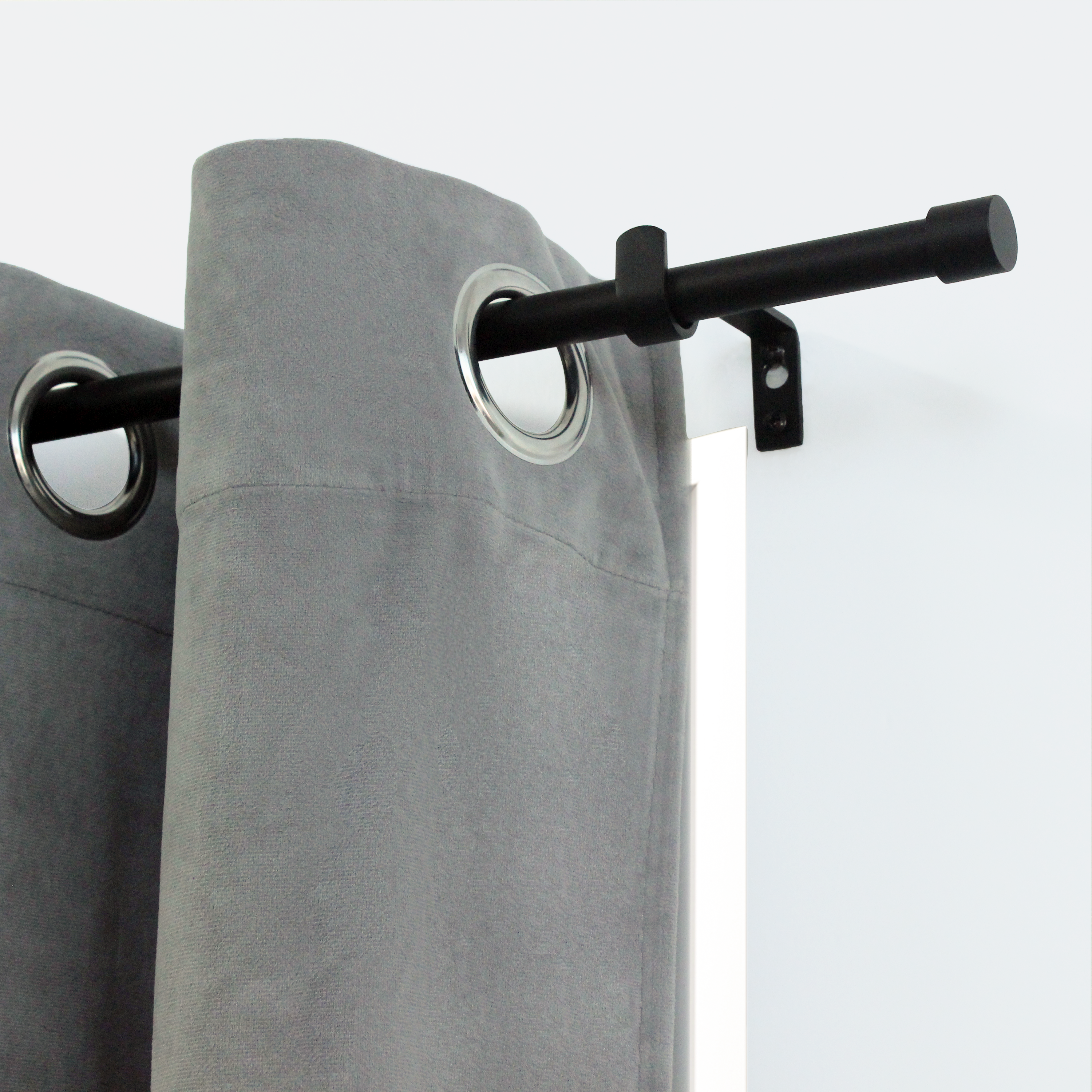 Kit de tringle à rideaux Cap Diam.16 mm noir 120 à 210 cm - 2