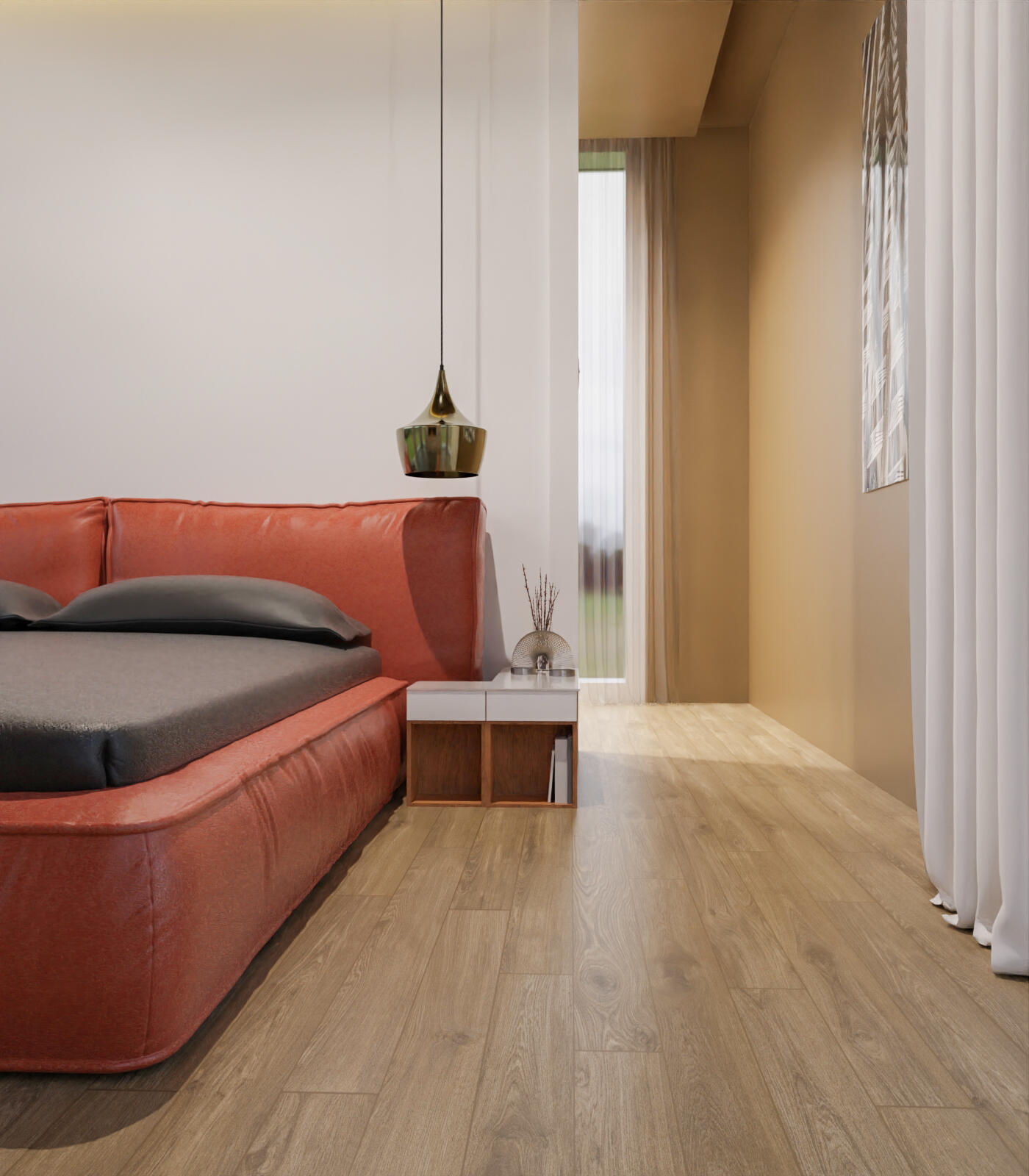 Piastrella da pavimento interno 20 x 120 cm Sp. 9.5 mm rettificato Morzine in gres porcellanato marrone opaco traffico medio forte (pei 3/5) R9 0.96 mq - 2