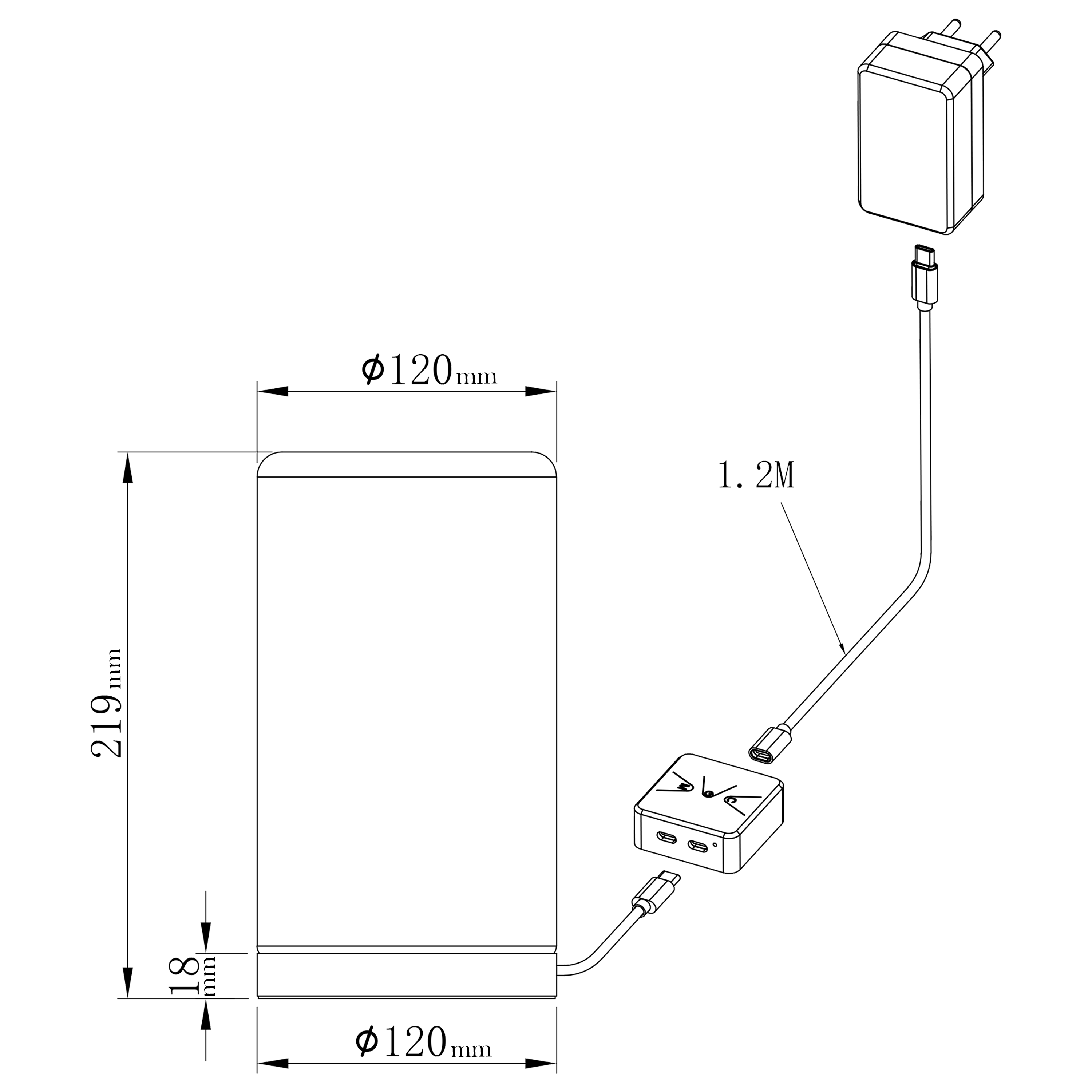 Lámpara de mesa LED con control de la intensidad de la luz INSPIRE con estructura de acero transparente pantalla de vidrio luz neutra 4000K alimentación a red - 8