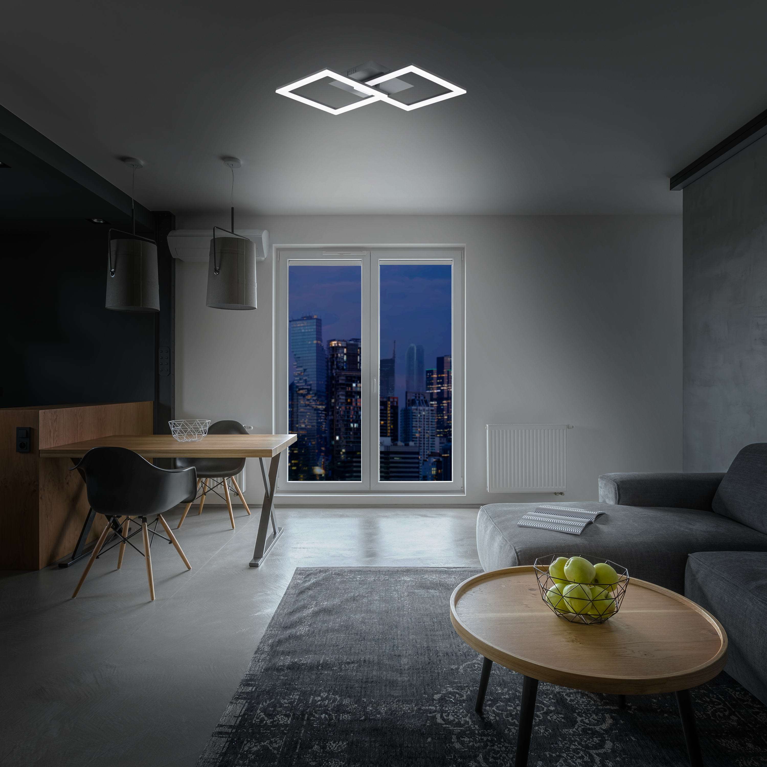 Plafon Kenshi czarno-biały RGB 2160 lm LED Inspire - 9