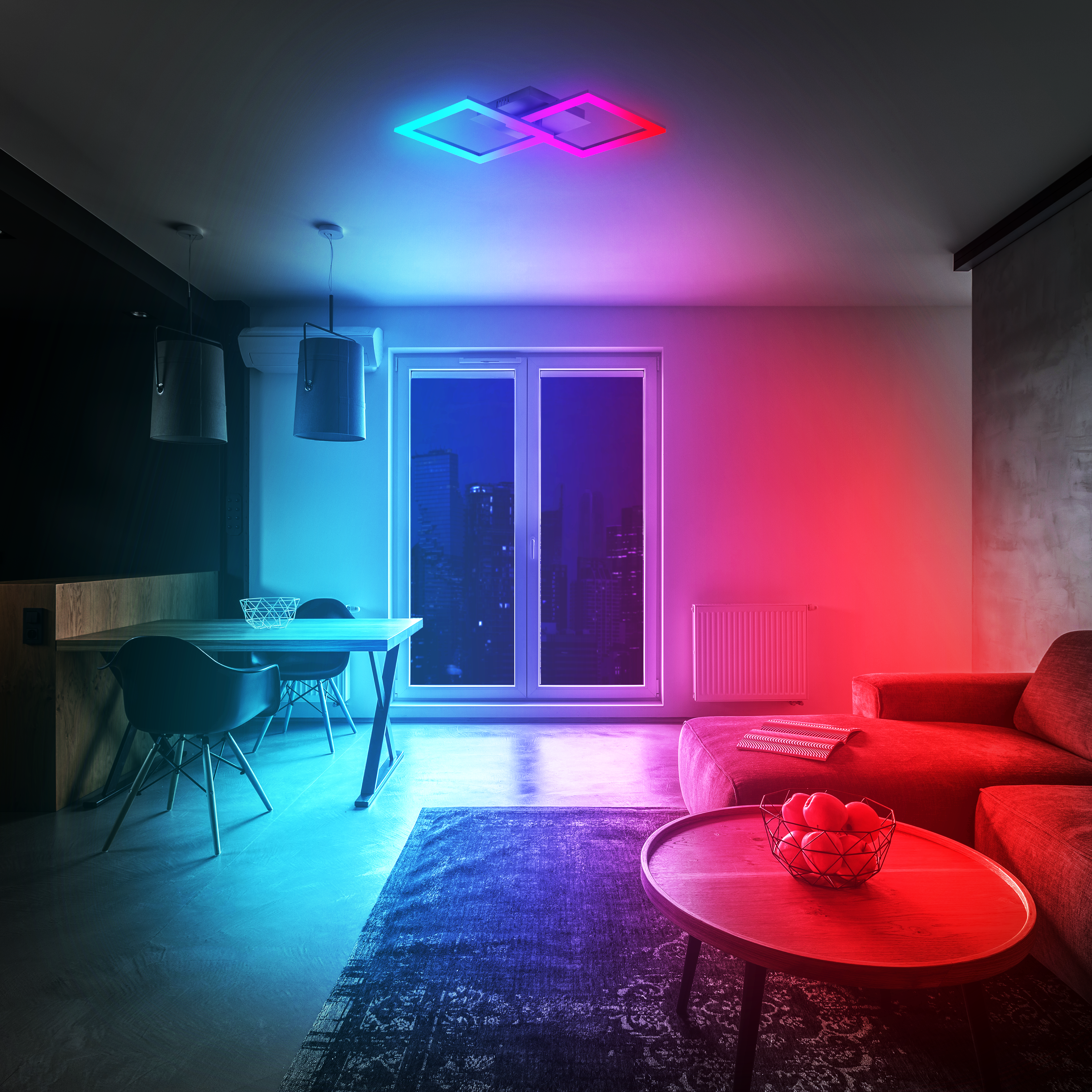 Plafon Kenshi czarno-biały RGB 2160 lm LED Inspire - 10