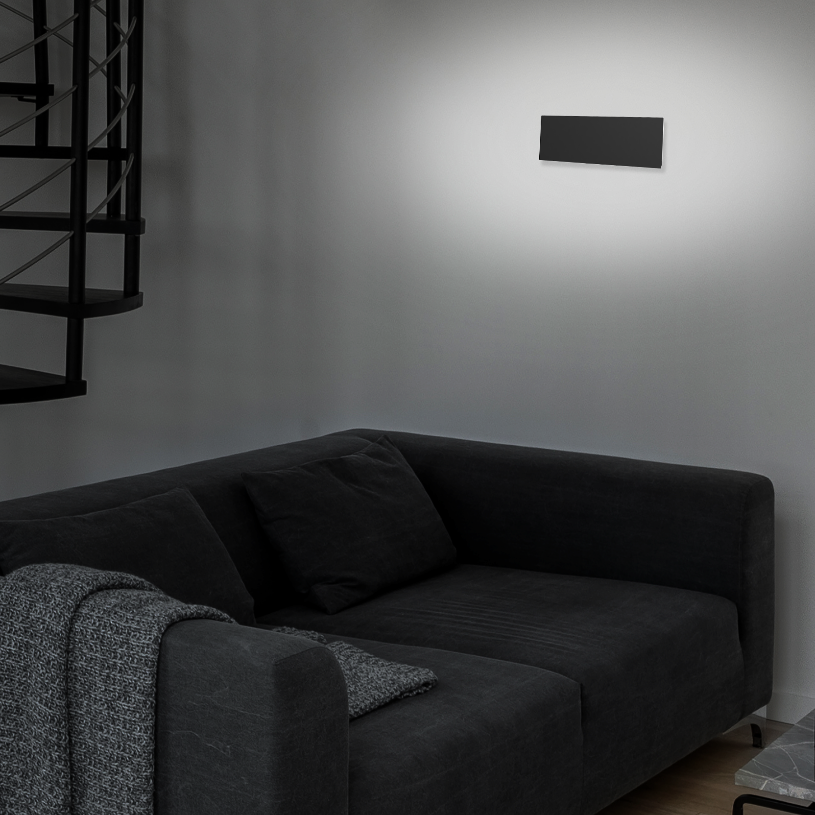 Applique LED Kenshi 27cm 890 lumens, noir INSPIRE - 6