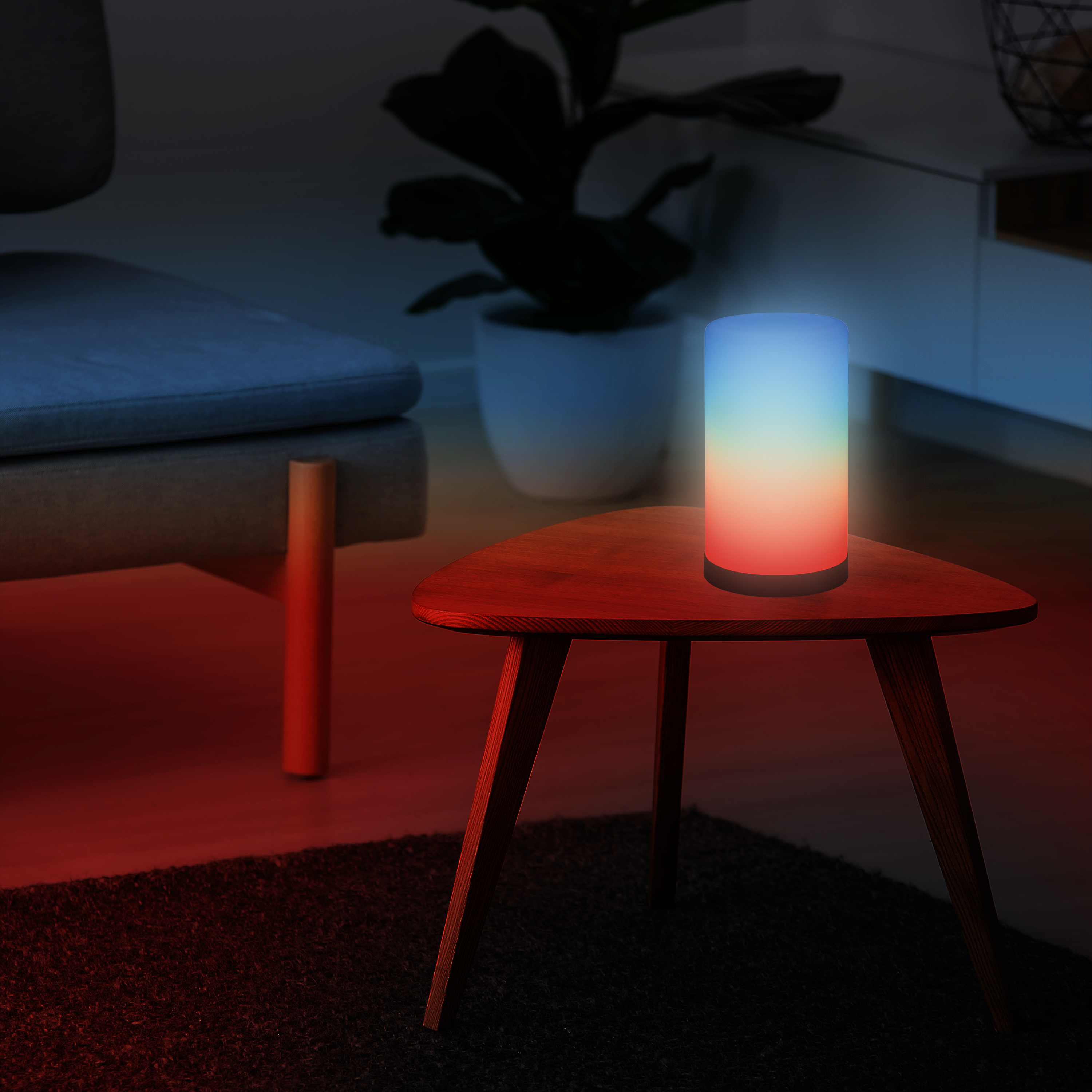 Lámpara de mesa LED con control de la intensidad de la luz INSPIRE con estructura de acero transparente pantalla de vidrio luz neutra 4000K alimentación a red - 5