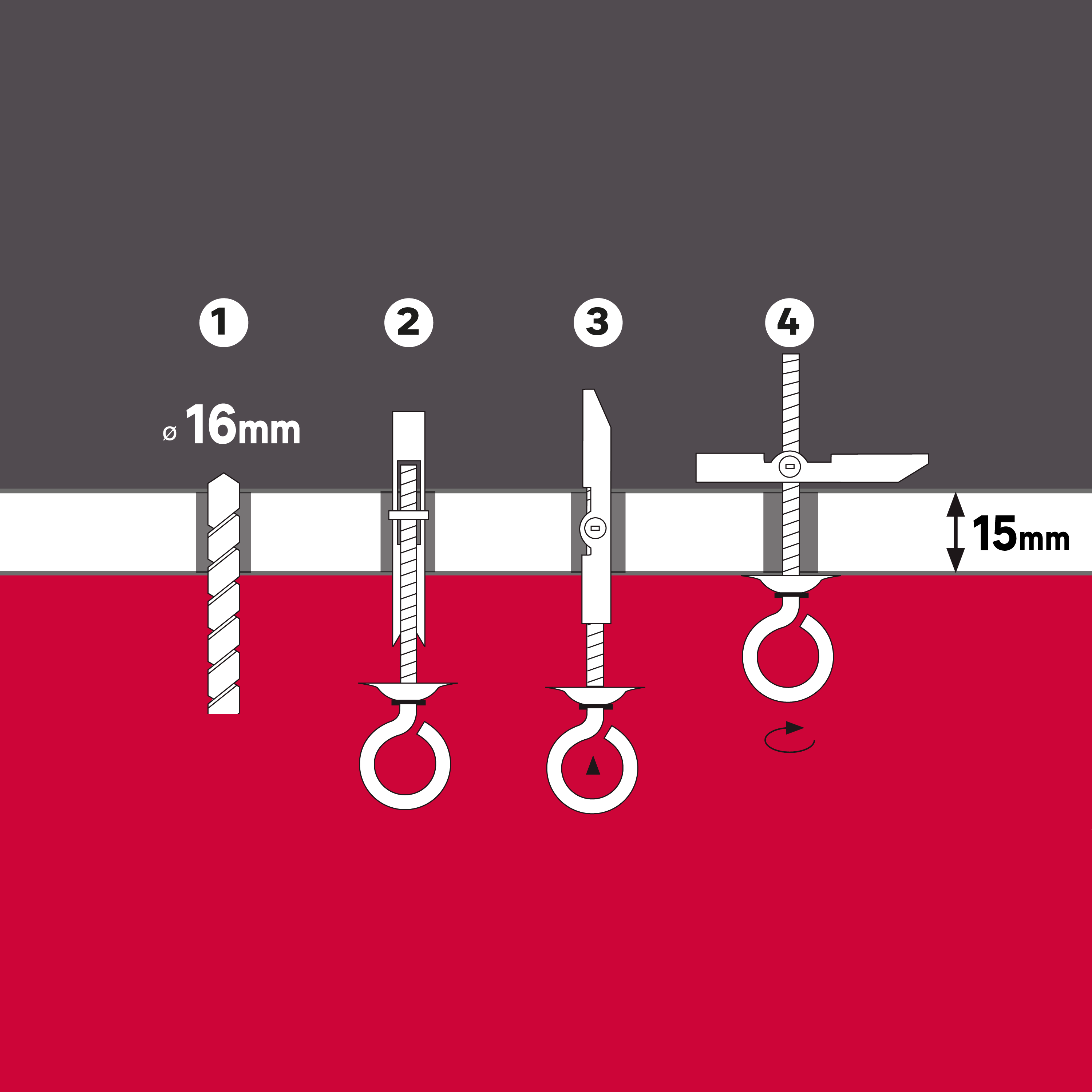 1 cheville à bascule STANDERS, Diam.6 - 4