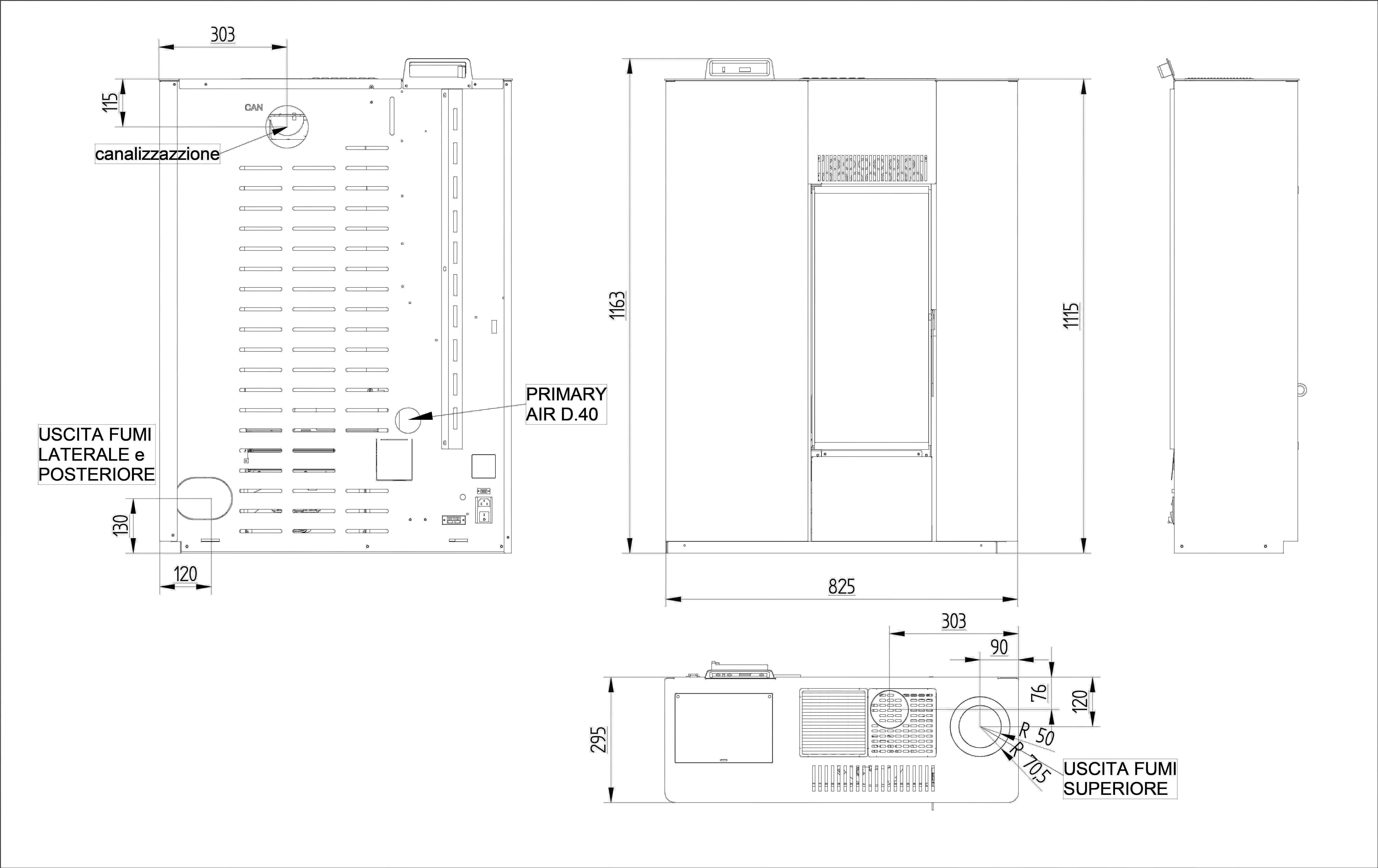 Stufa a pellet canalizzata LVZ Palmas 10.3 KW bianca - 9