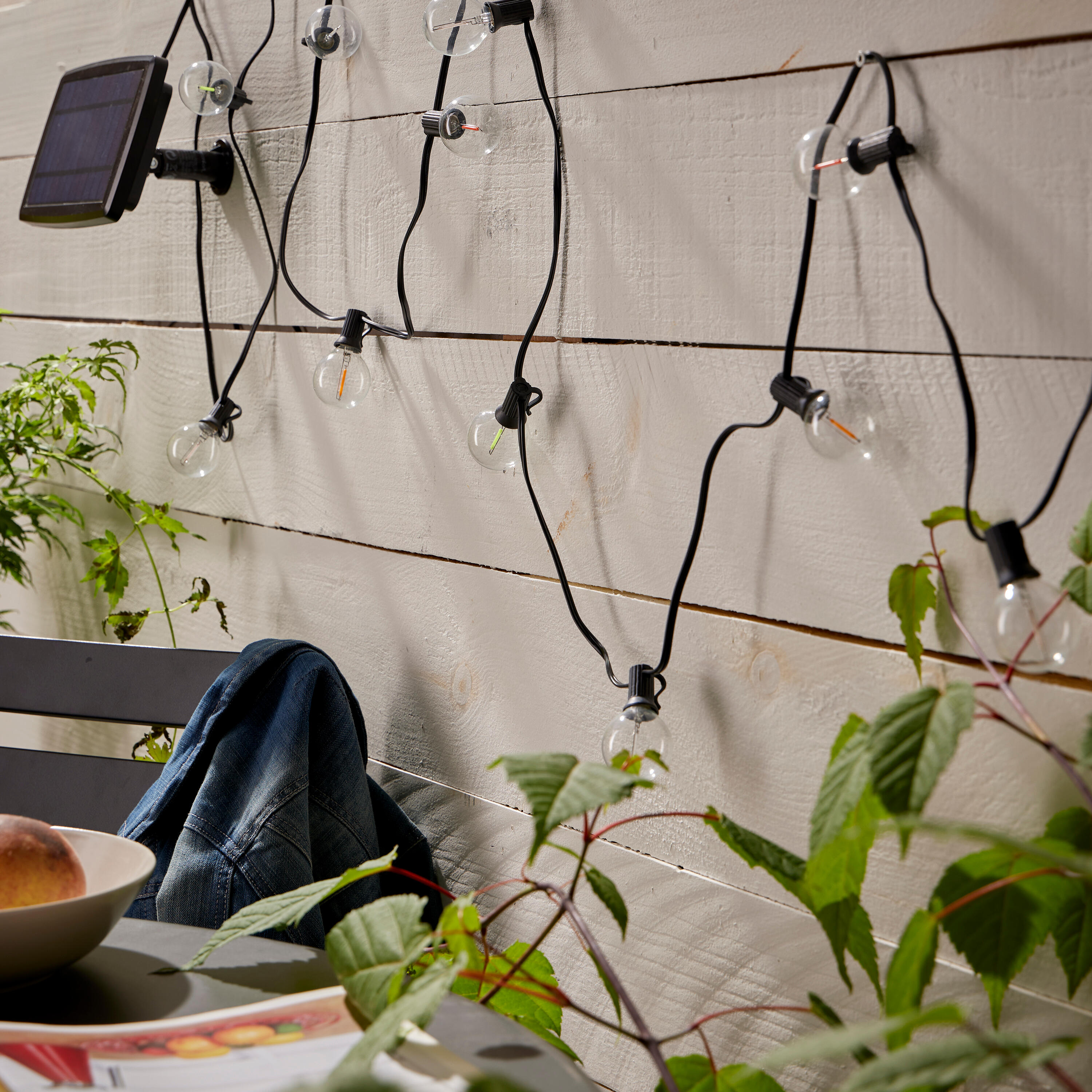 Guirnalda solar exterior LED 25 luces 8 m multicolor con sensor crepuscular INSPIRE ELAO carga USB IP44 y 8h aprox. con carga llena - 2
