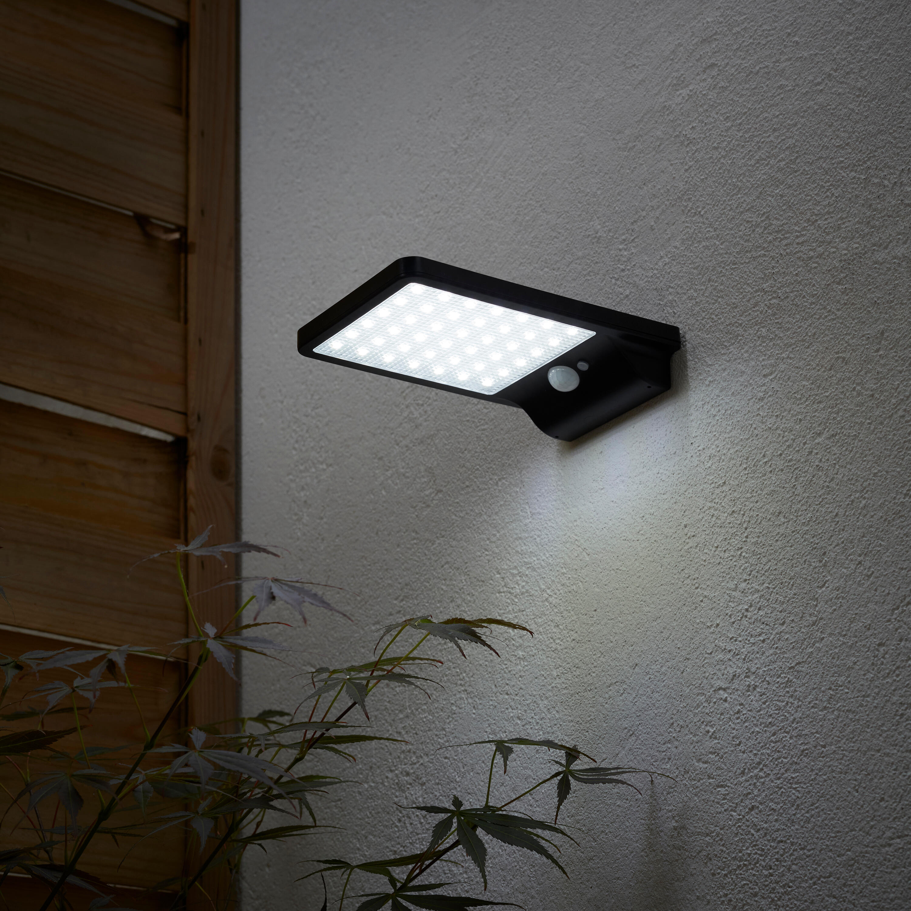 Candeeiro de parede solar exterior Palms led 500lm ip44 preto Inspire - 11