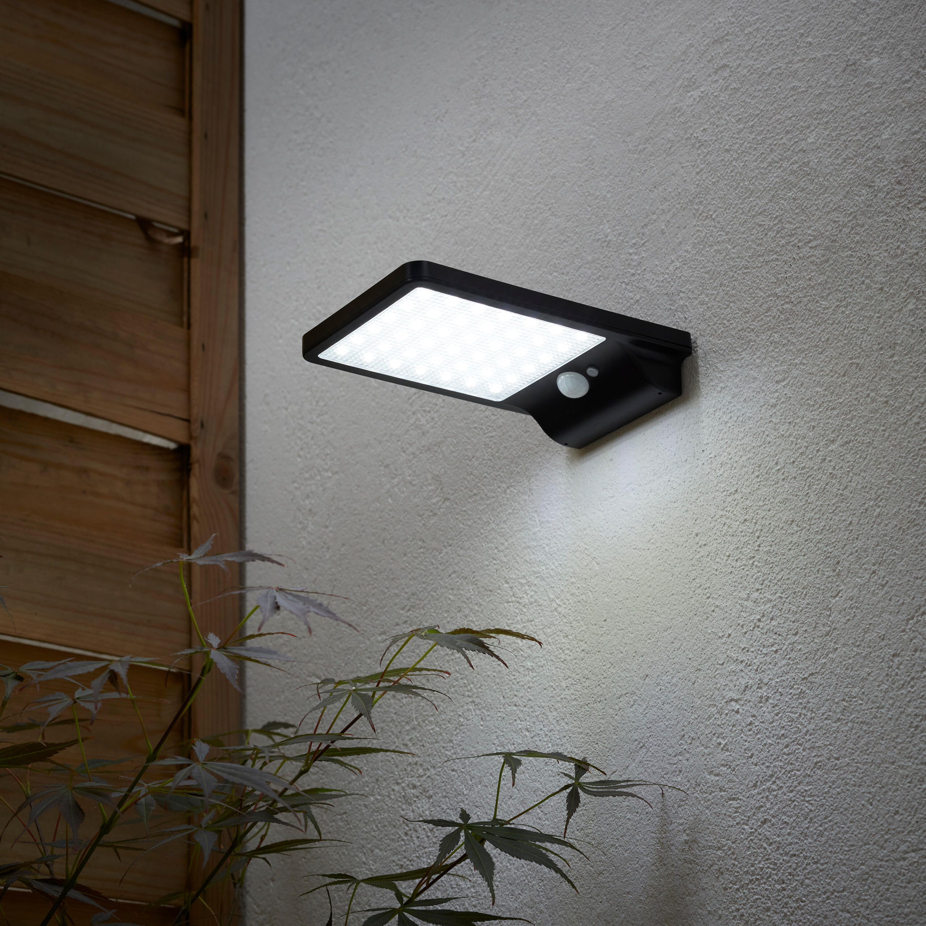 Candeeiro de parede solar exterior Palms led 500lm ip44 preto Inspire - 10