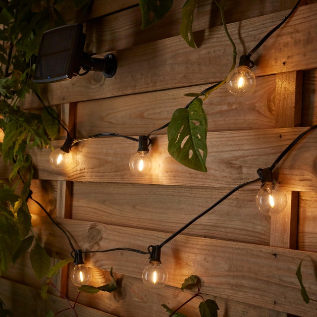 Guirlande solaire 6 mètres 10 ampoules, 120 lumens blanc chaud, Elao INSPIRE