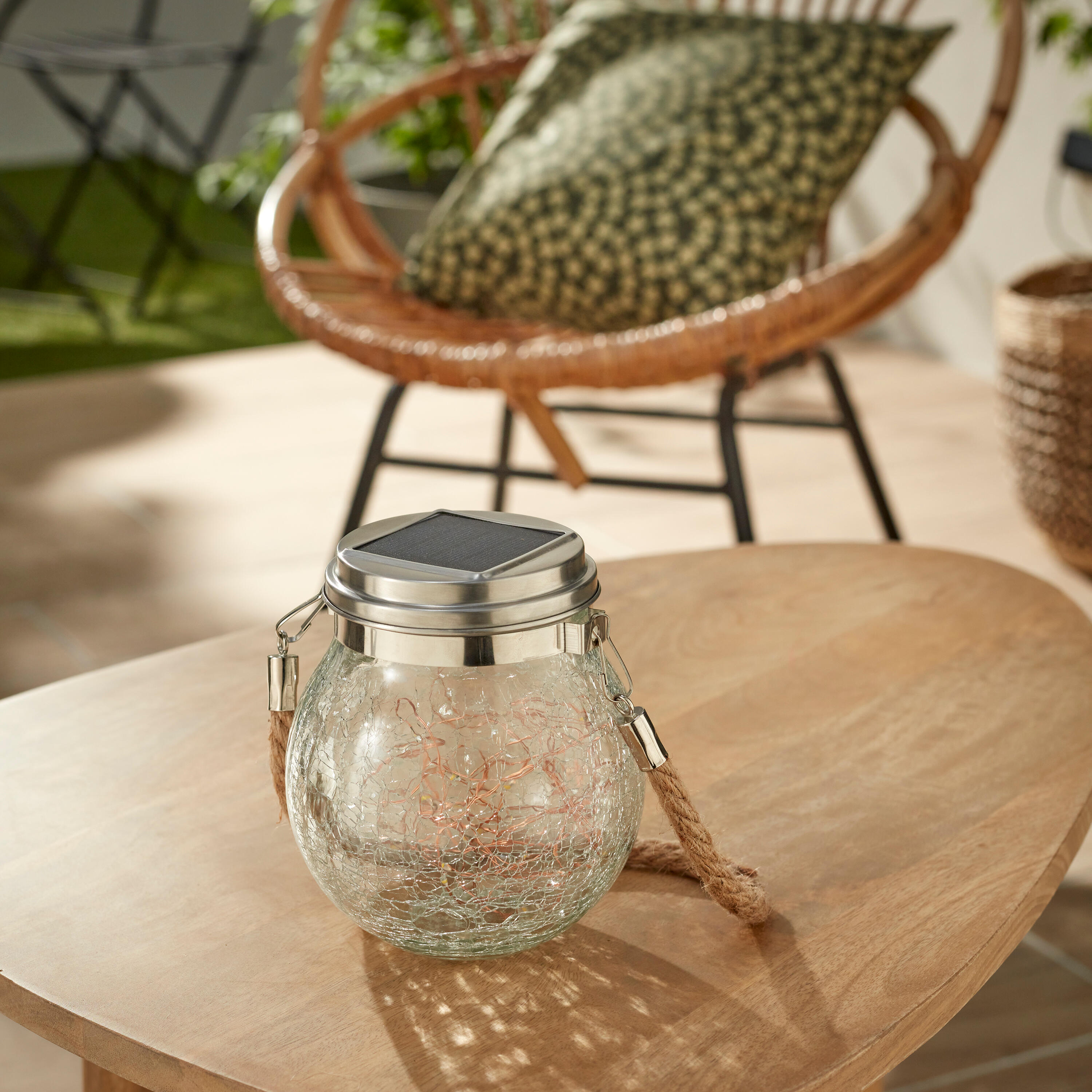 Sobremuro solar exterior INSPIRE BROW 12LM IP44 VIDRO TRANSPARENTE - 12