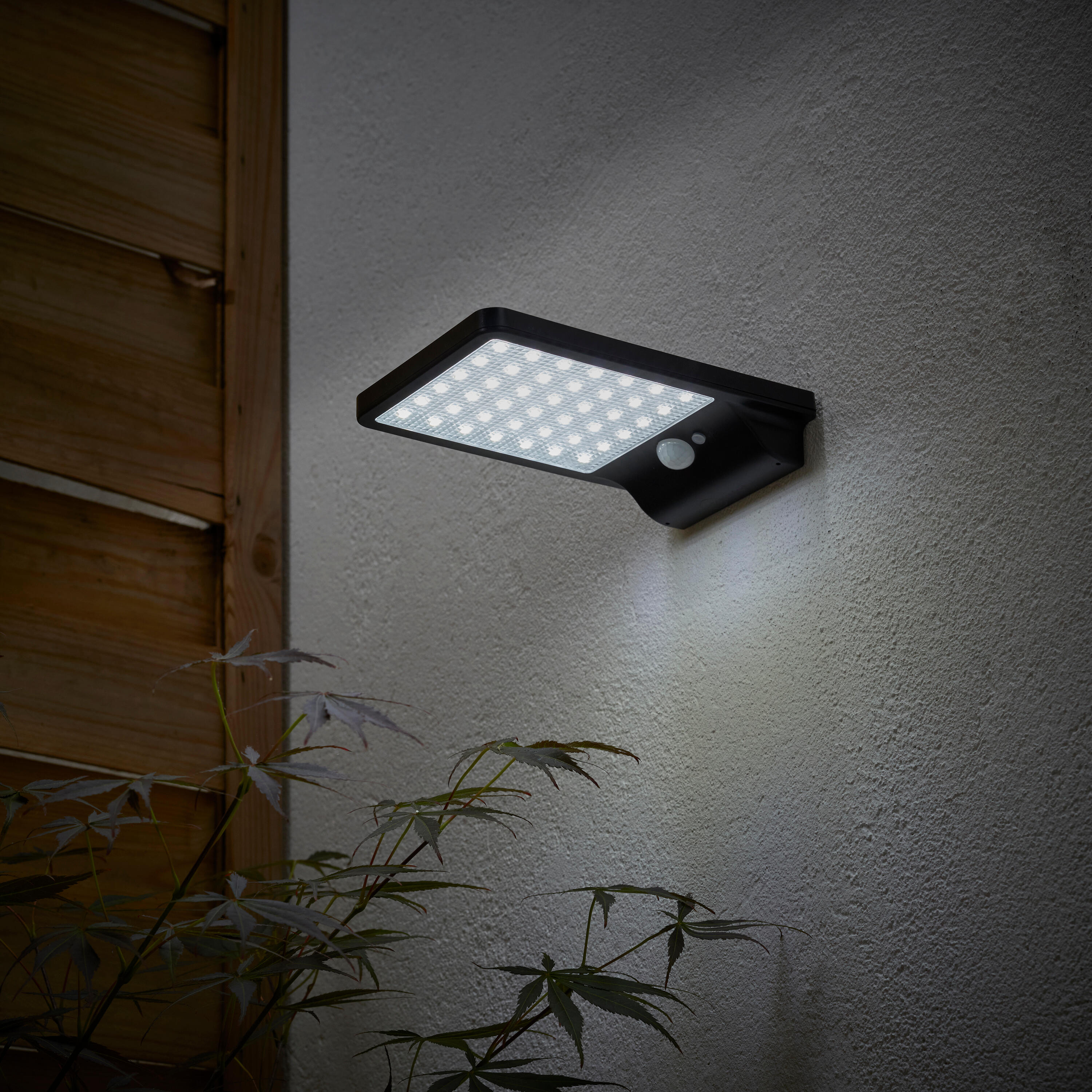 Candeeiro de parede solar exterior Palms led 500lm ip44 preto Inspire - 5