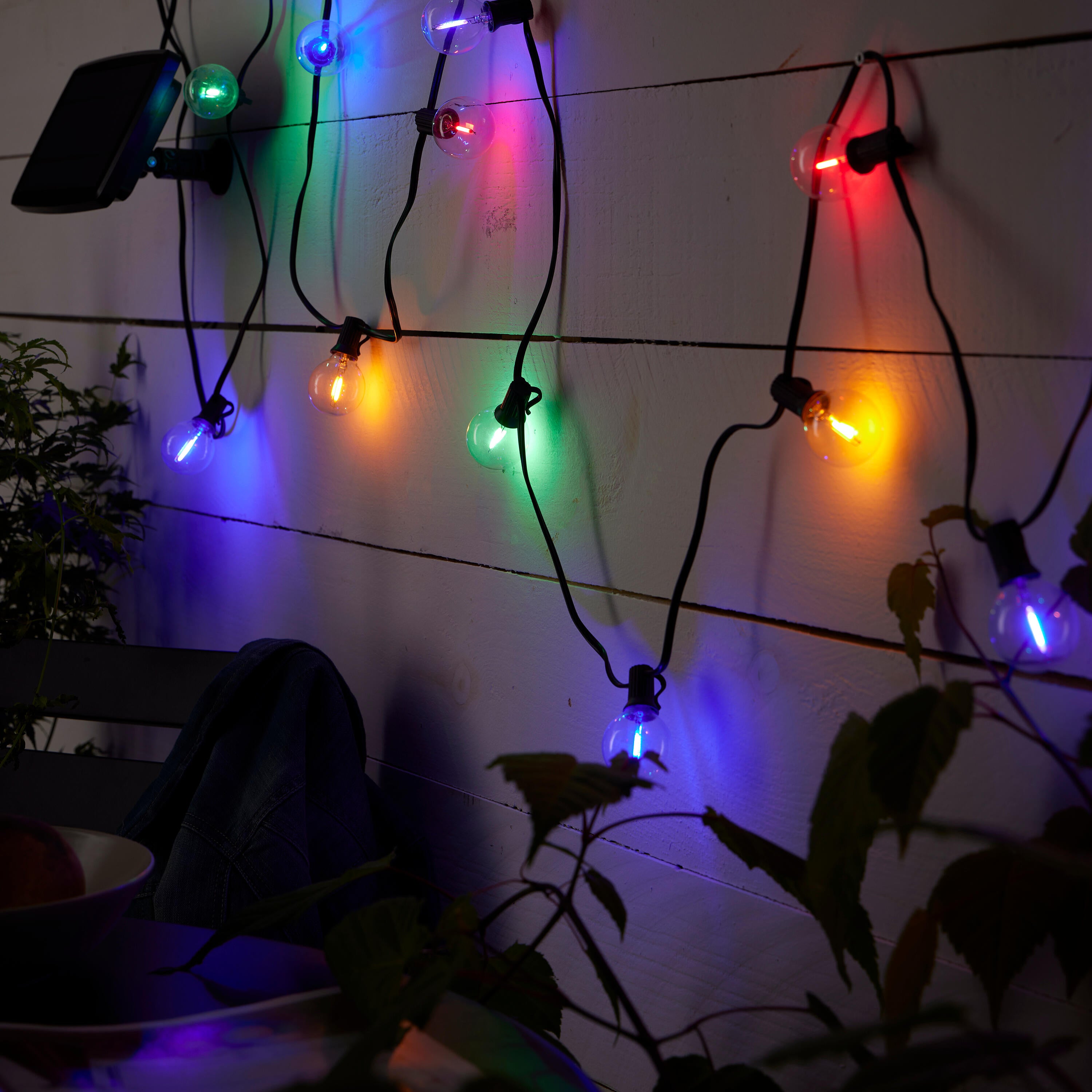 Cadena De Luces De Alambre Con 160 LED Con Temporizador Y 8 Funciones, 795 Cm, Multicolor, Para Interior Y Exterior, Con Funcionamiento A Pilas