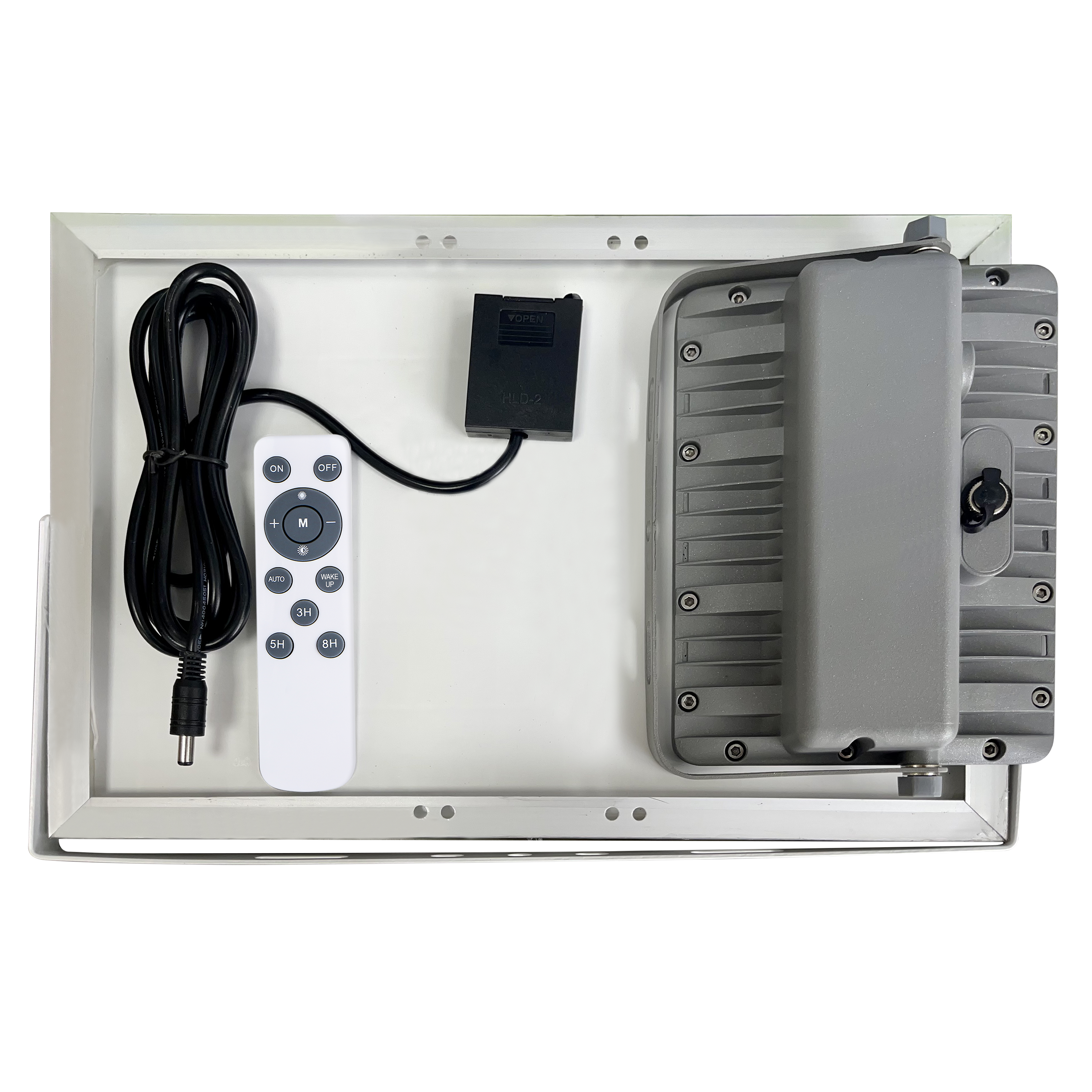 Proyector solar LED INSPIRE Bevo 500 1200 lm de aluminio IP65 con panel separado luz blanco neutro y sensor crepuscular - 7