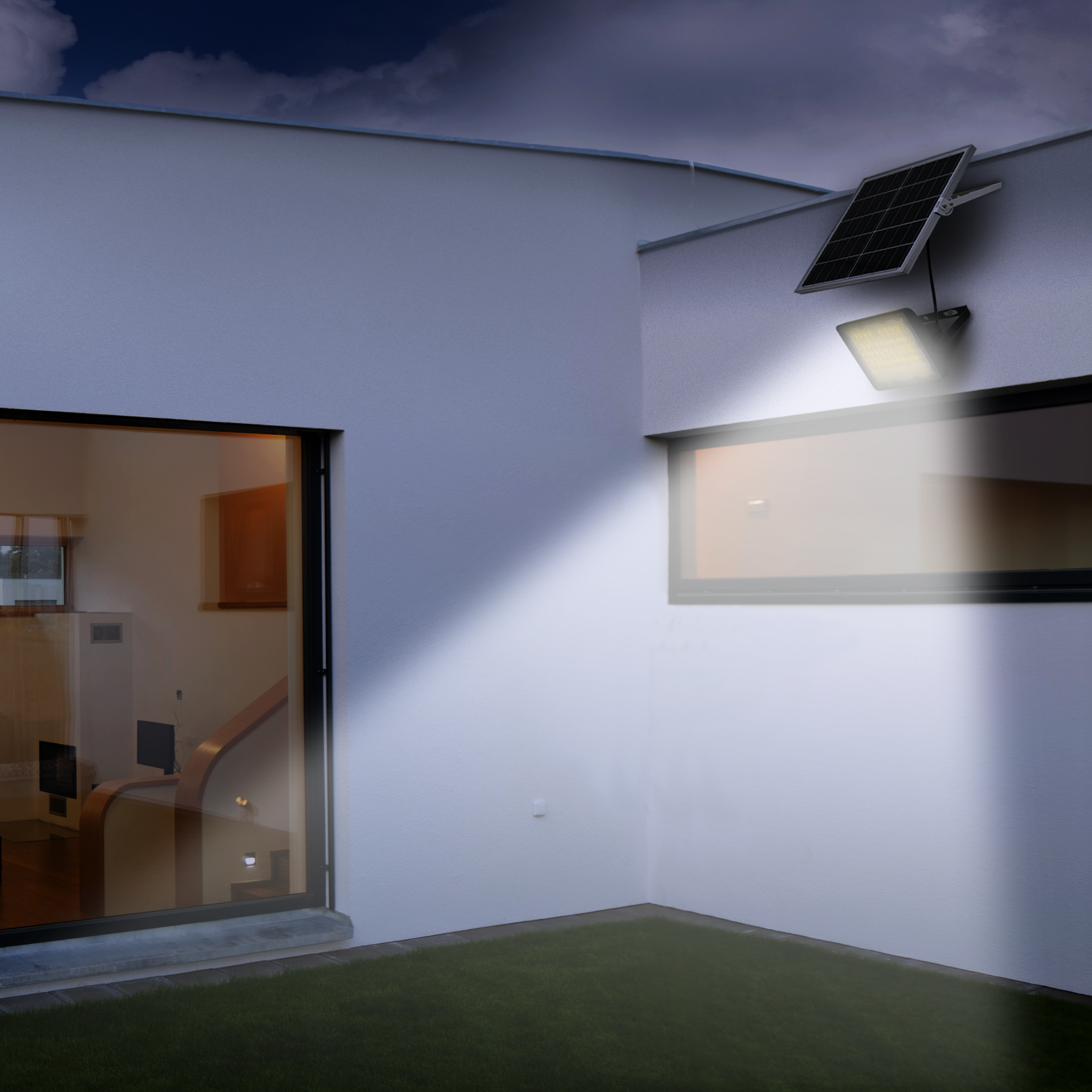 Proiettore solare BEVO 500 grigio IP65 2000 Lumen ad intensità regolabile INSPIRE - 3