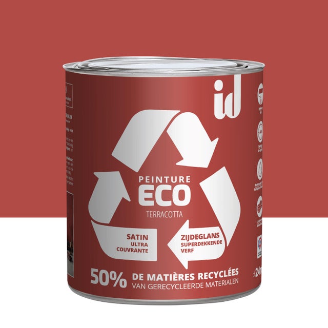Peinture mur, plafond terracotta satin ID Eco 2L