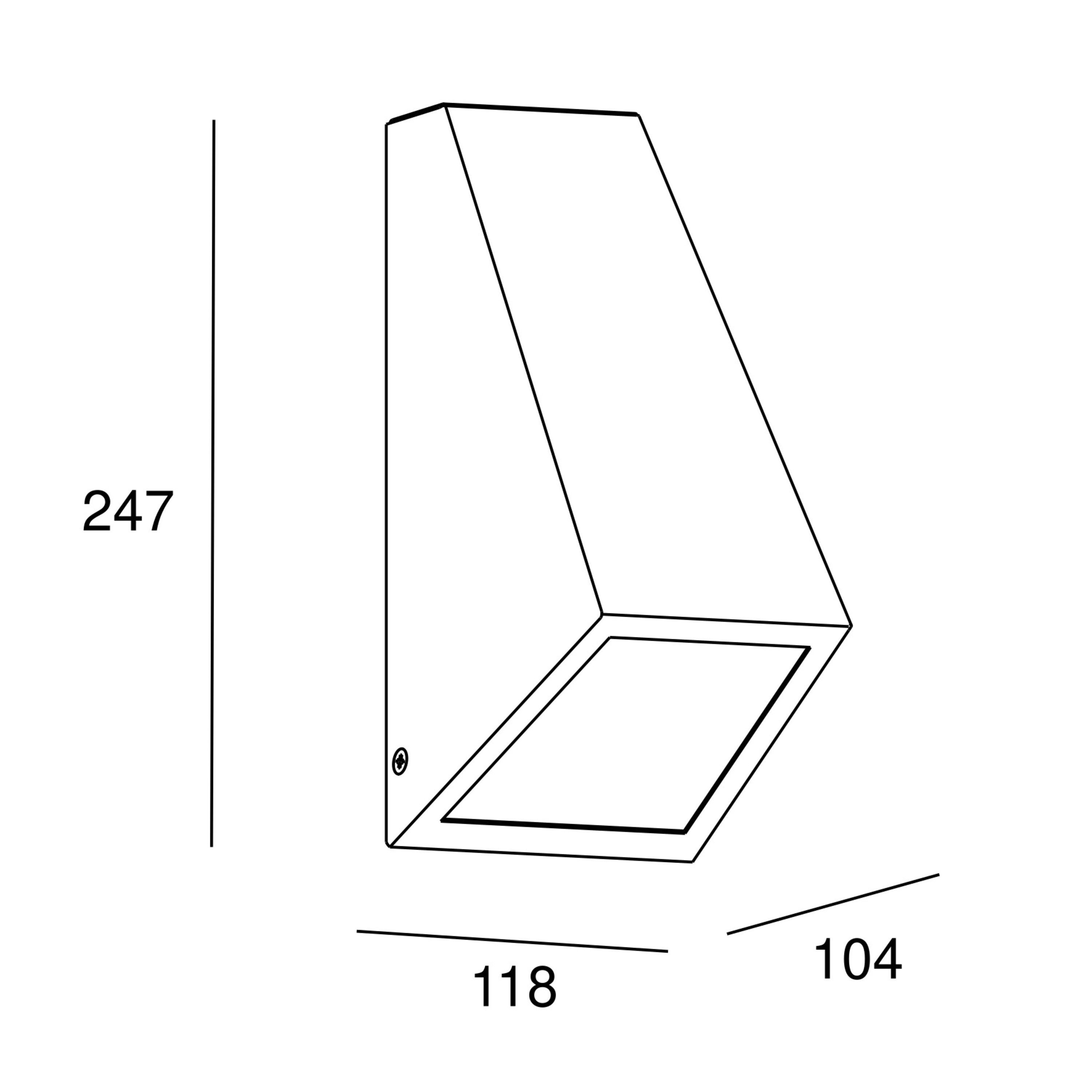 Aplique de pared exterior blanco 1 luz E27 de aluminio Inspire Balboa IP44 - 9