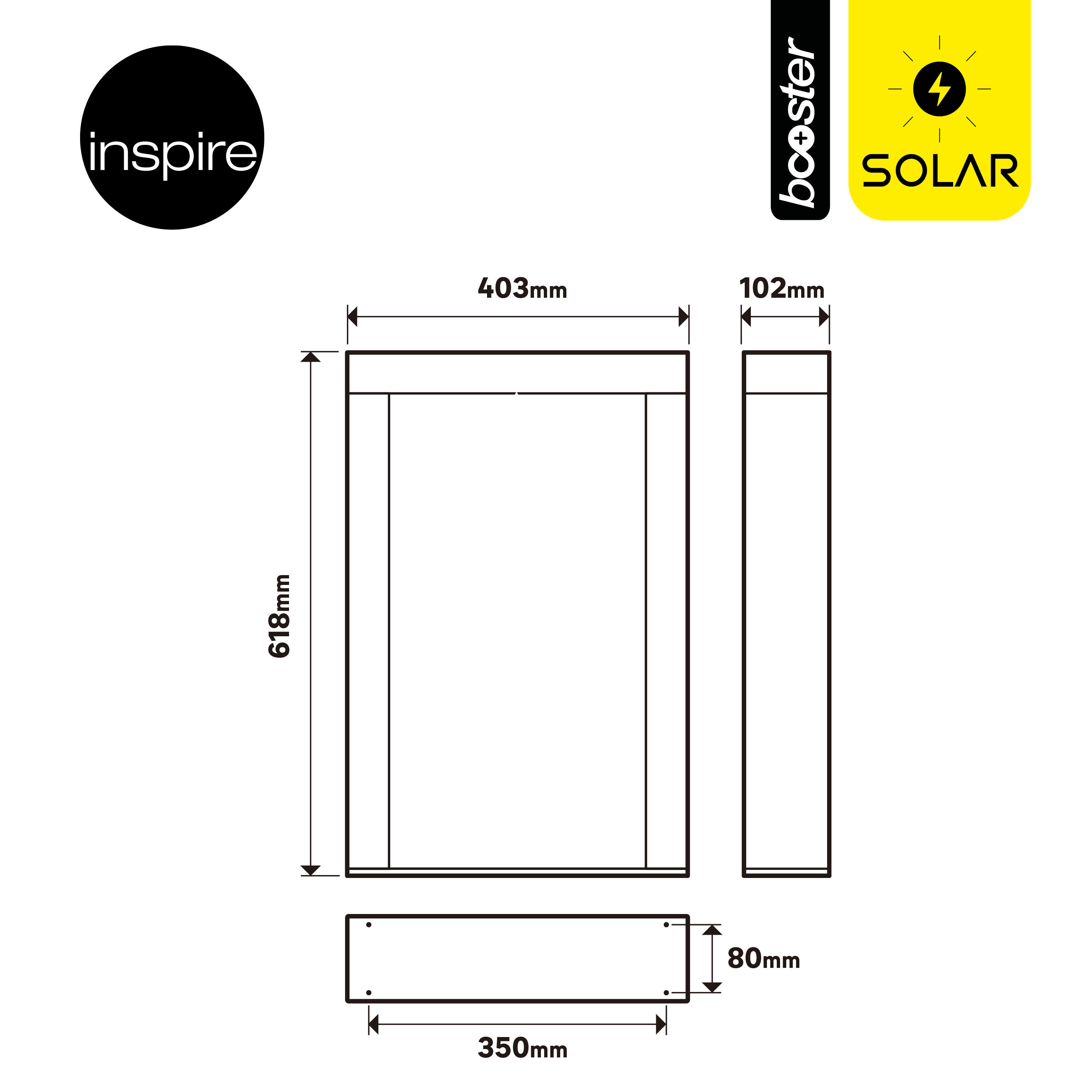 Potelet solaire et rechargeable Booster Ipanema 900 Lumen anthracite INSPIRE - 10
