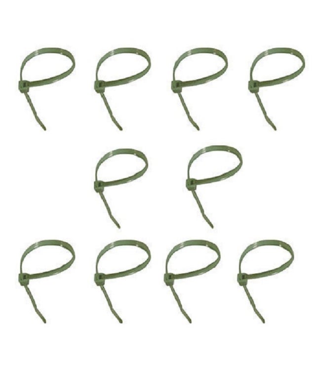 Bolsa de 100 bridas H&T verdes 5x275 mm