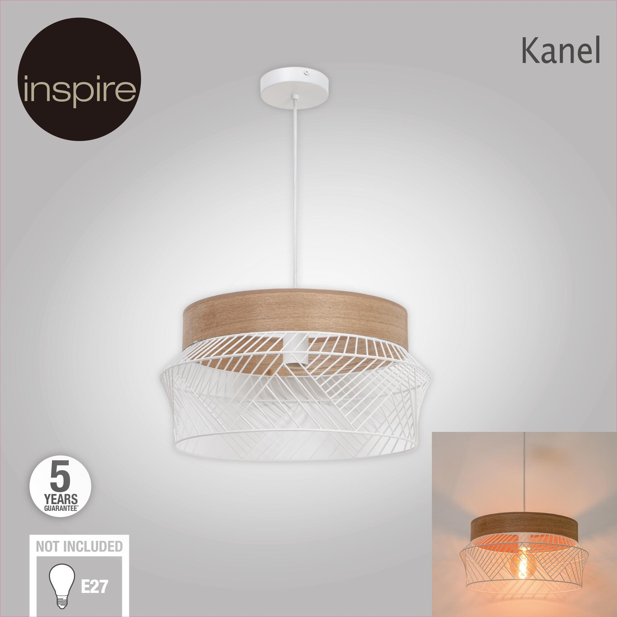 Suspension Kanel acier, blanc, Diam.45 cm INSPIRE, E27 - 11