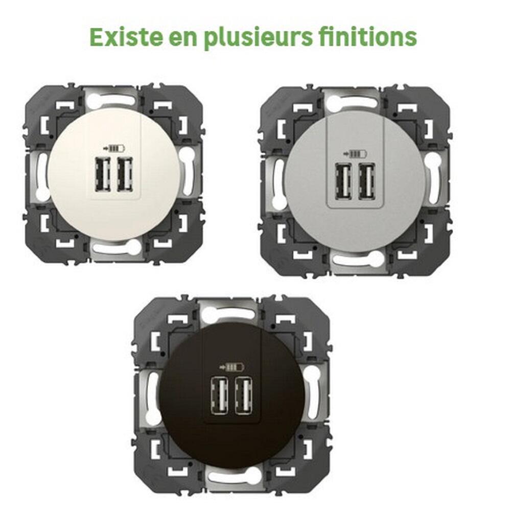 Prise chargeur usb A Dooxie, LEGRAND, noir - 4
