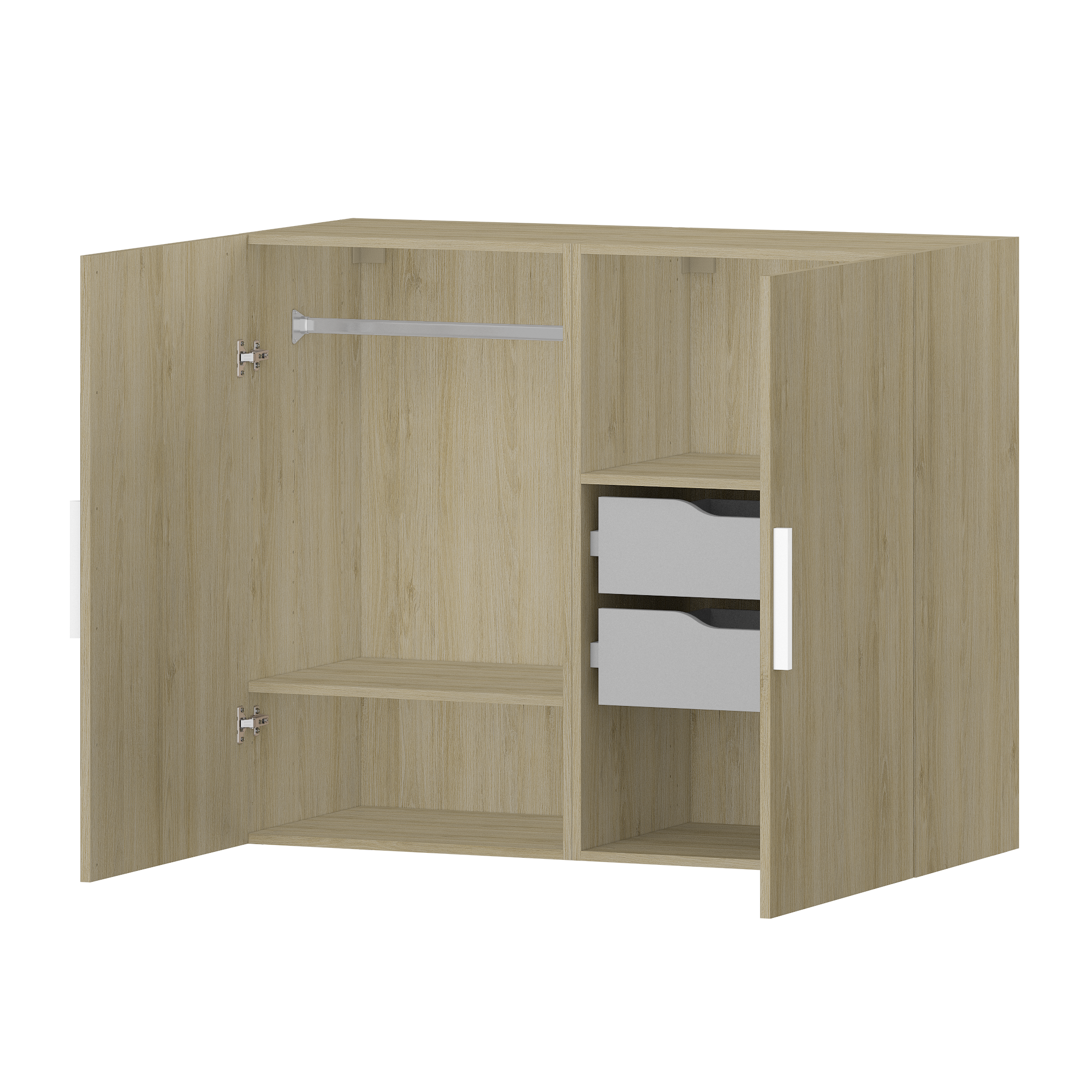 Kit barre de penderie et supports SPACEO gris / argent Ovale - 2