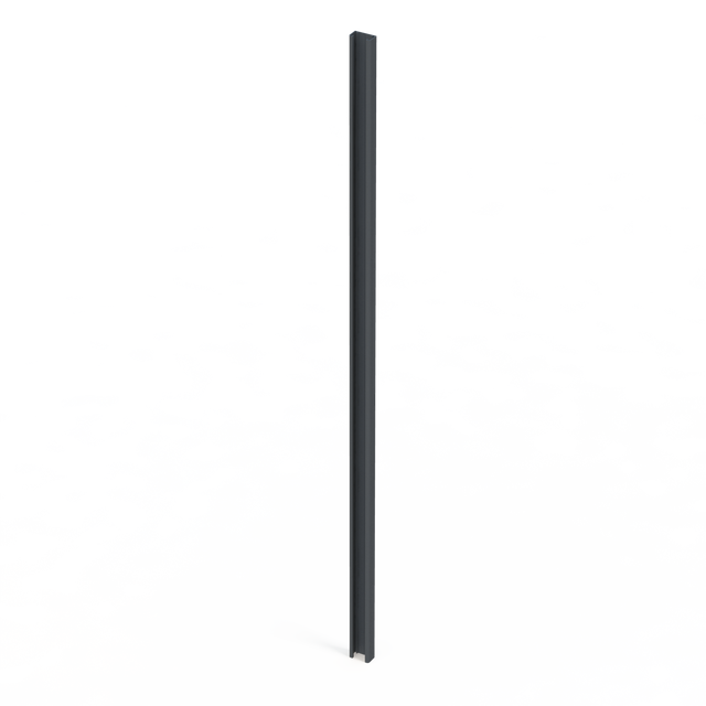 Glissière aluminium pour clôture Klos up! gris zinc, l.2.2 x H.120 cm