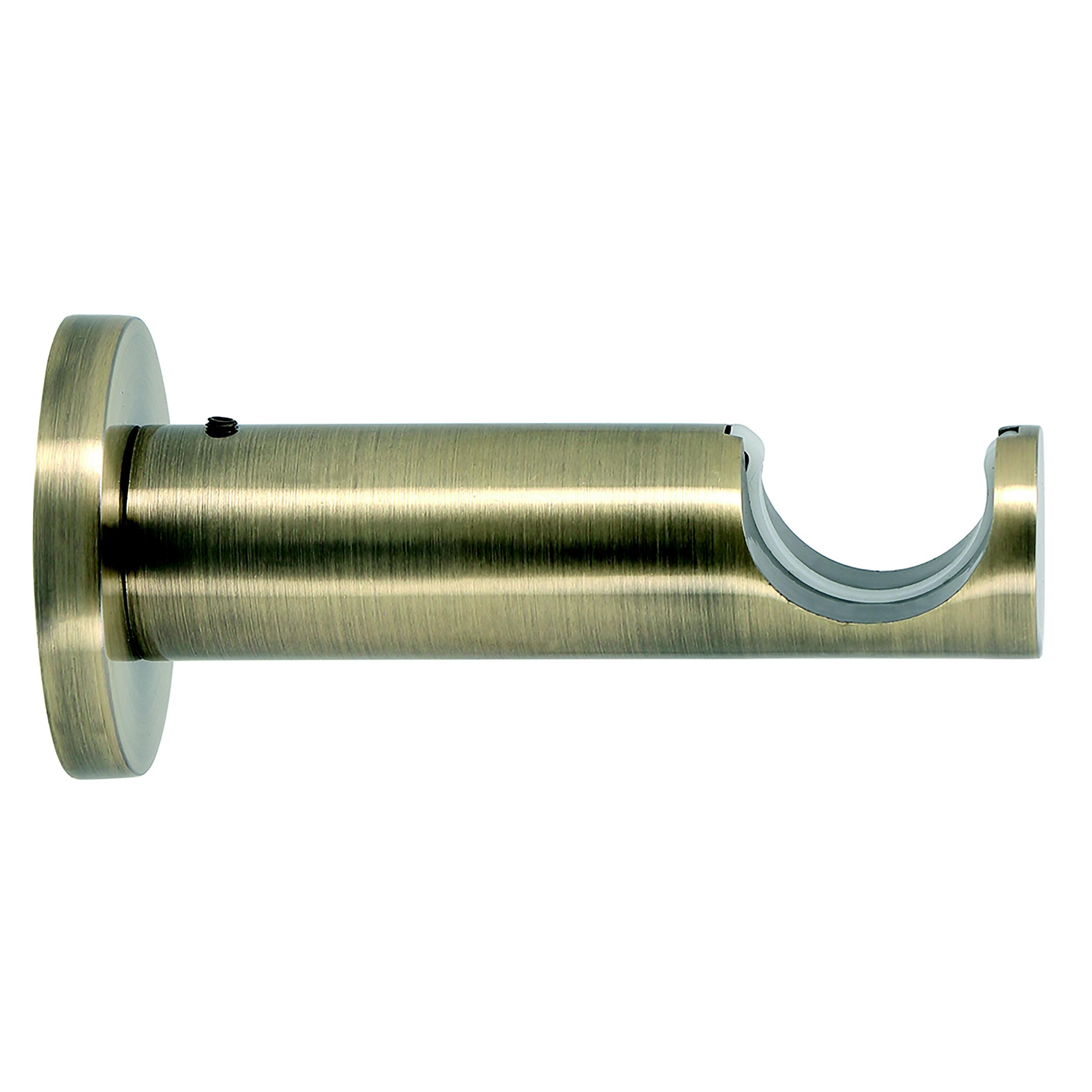 1 Soporte a pared Mosquetón para barra diámetro 28 mm Glamour MOBOIS acero DORE VIEILLI envejecido 9.5 cm - 4