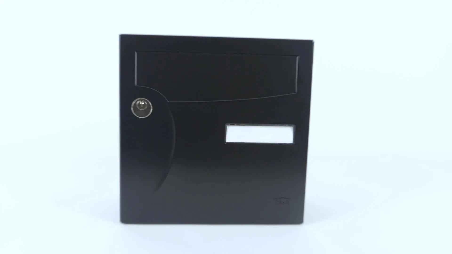 Boîte aux lettres 2 portes extérieur RENZ Animation acier noir mat - 8