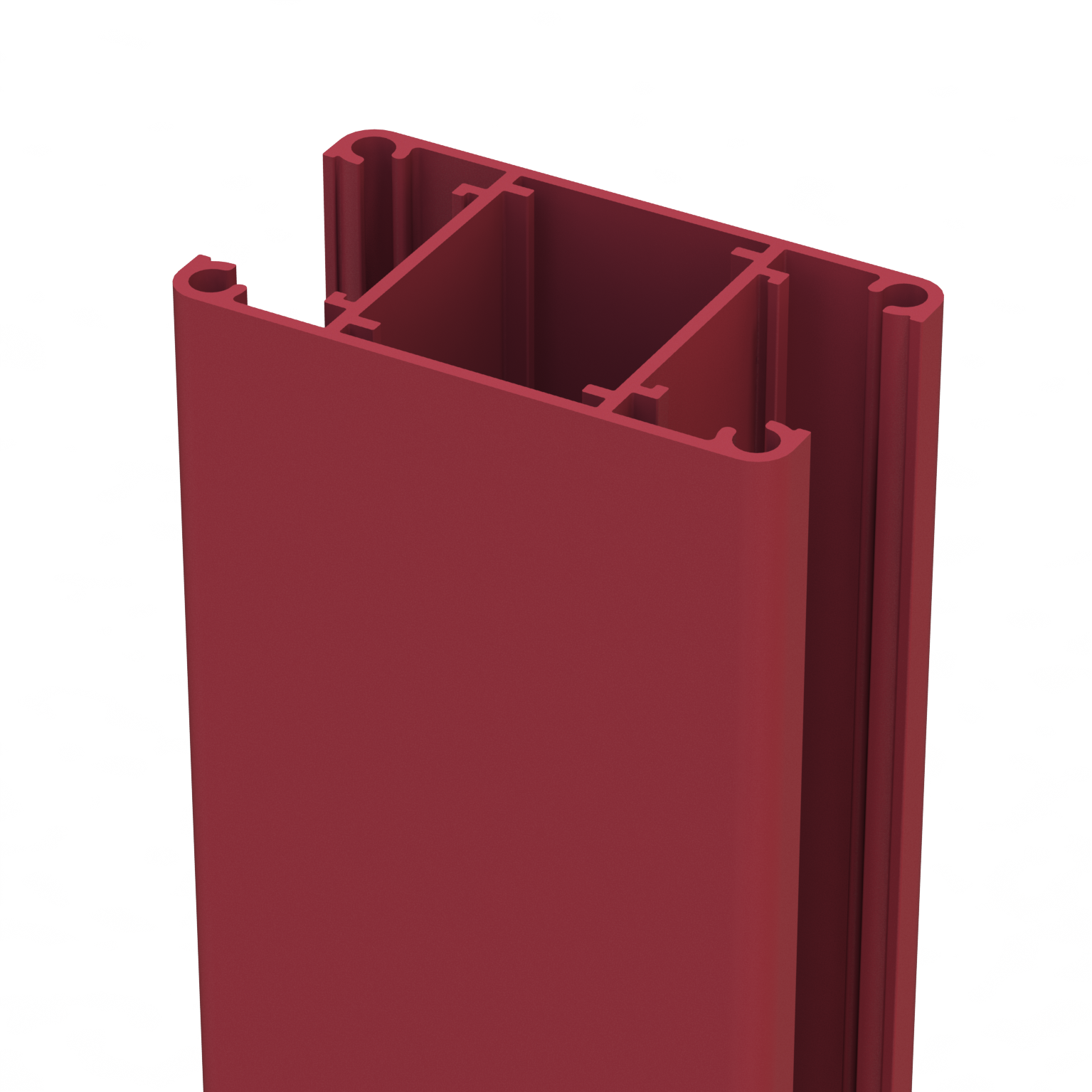 Poteau aluminium pour clôture Klos up! rouge, l.7,5 x H.120 cm - 3