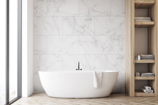 Dalle murale PVC Calacatta DUMAWALL, L.65 x l.37.5 cm, Ep.5 mm