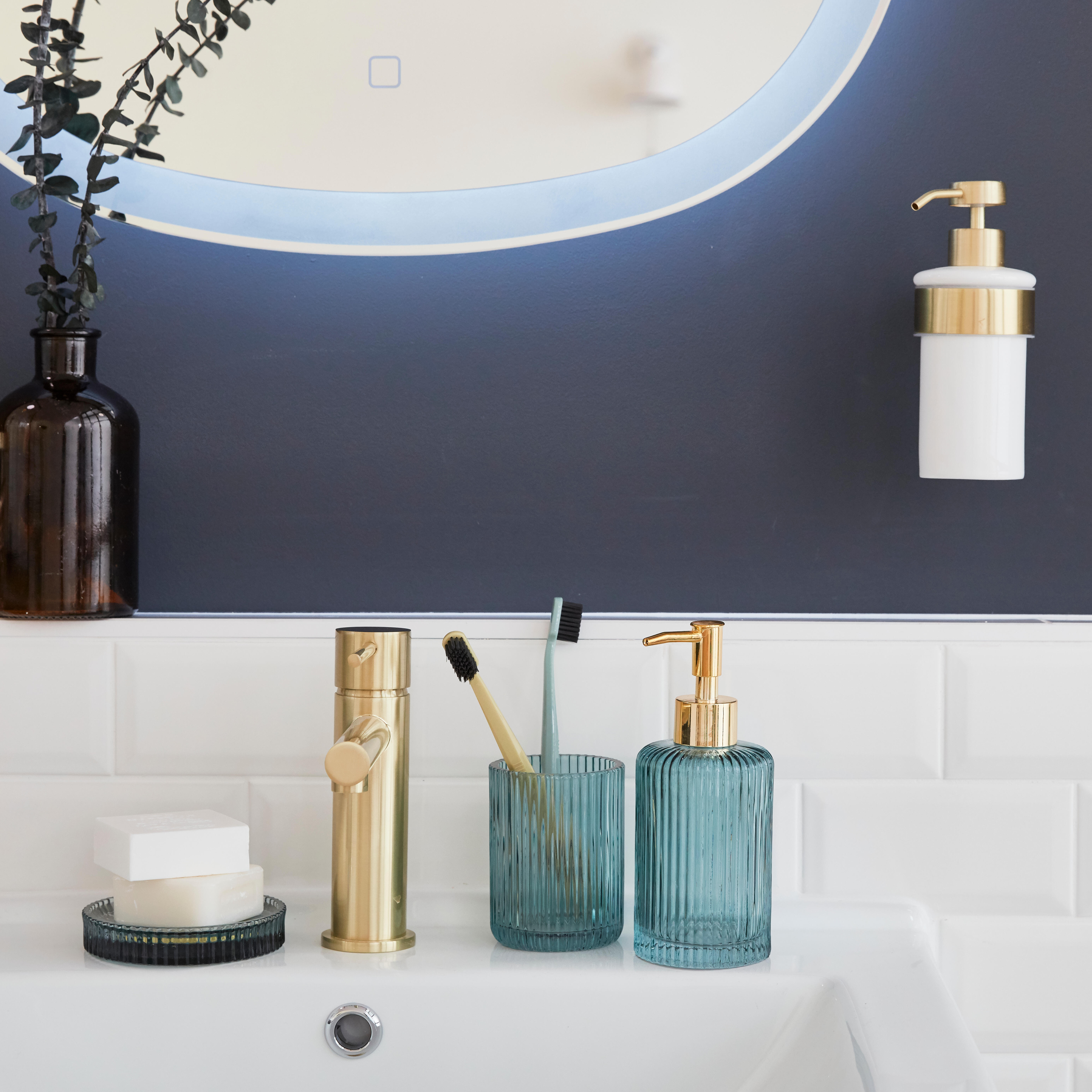 Mitigeur de lavabo or brossé M, bonde incluse, Envol, ESSEBAGNO - 7