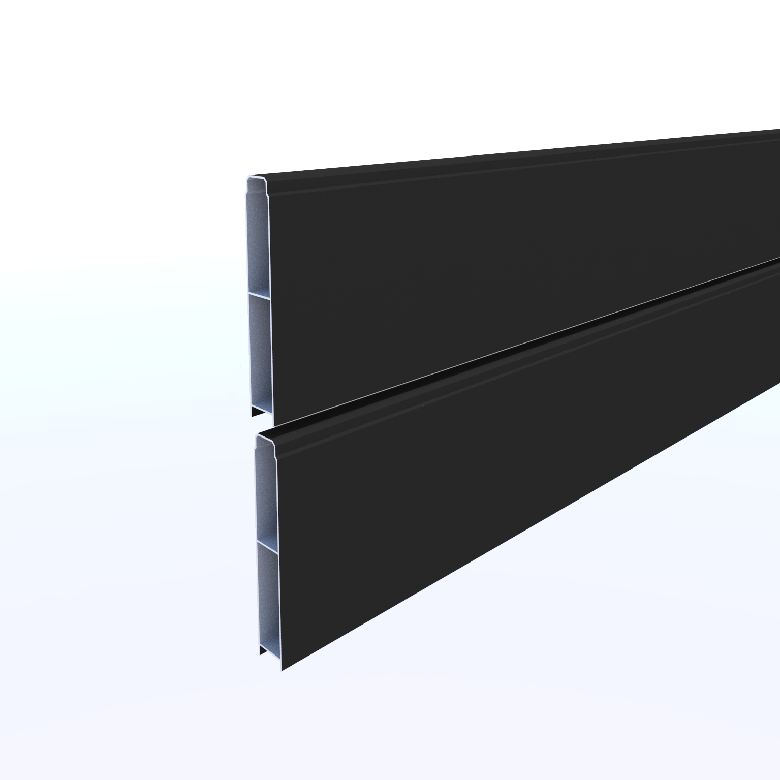 Lame de clôture aluminium pleine Klos up! noir, H.15 x l.145 cm - 4