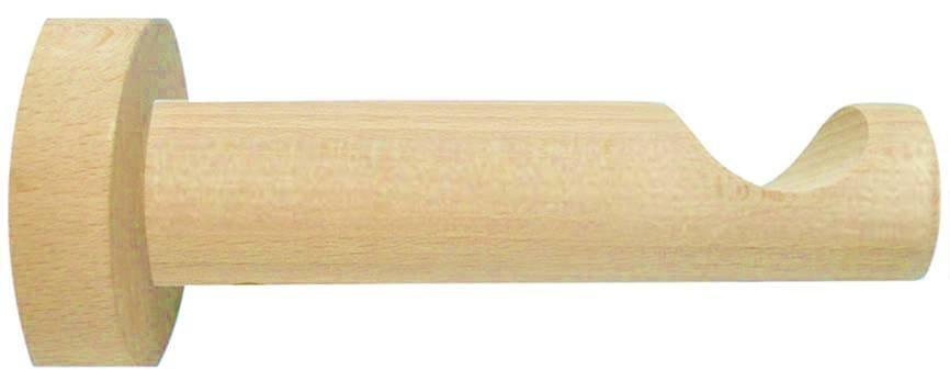 1 Soporte a pared para barra diámetro 28 mm INSPIRE madera roble natural fijo 8 cm - 5