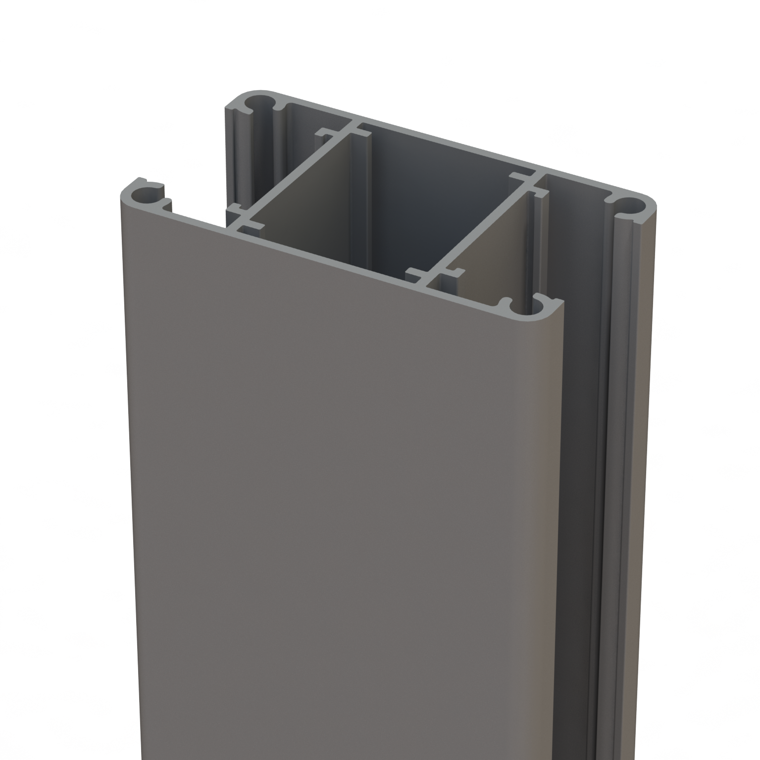 Poteau aluminium pour clôture Klos up! gris sablé, l.7,5 x H.120 cm - 3