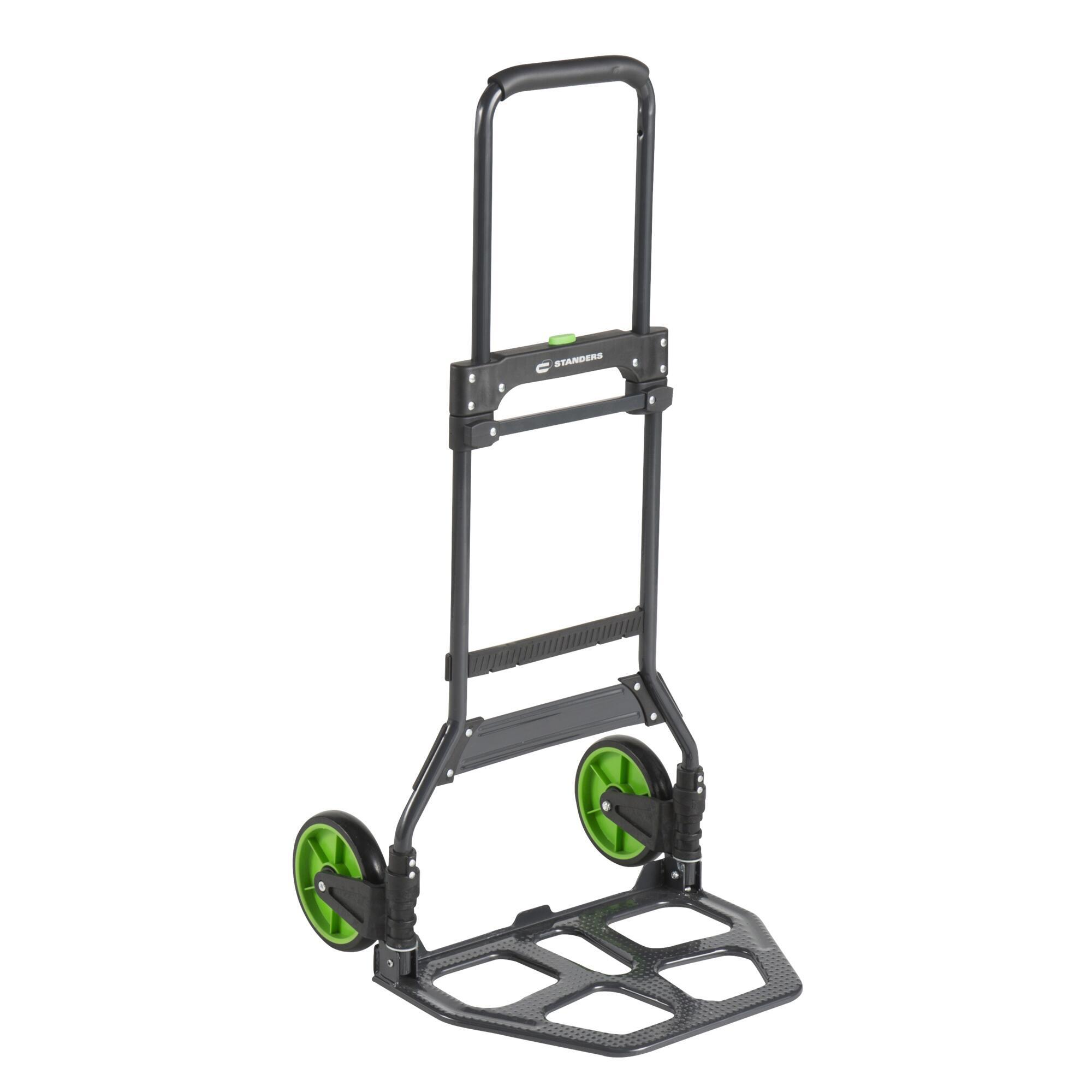 Carretilla plegable acero ruedas macizas standers 100 kg