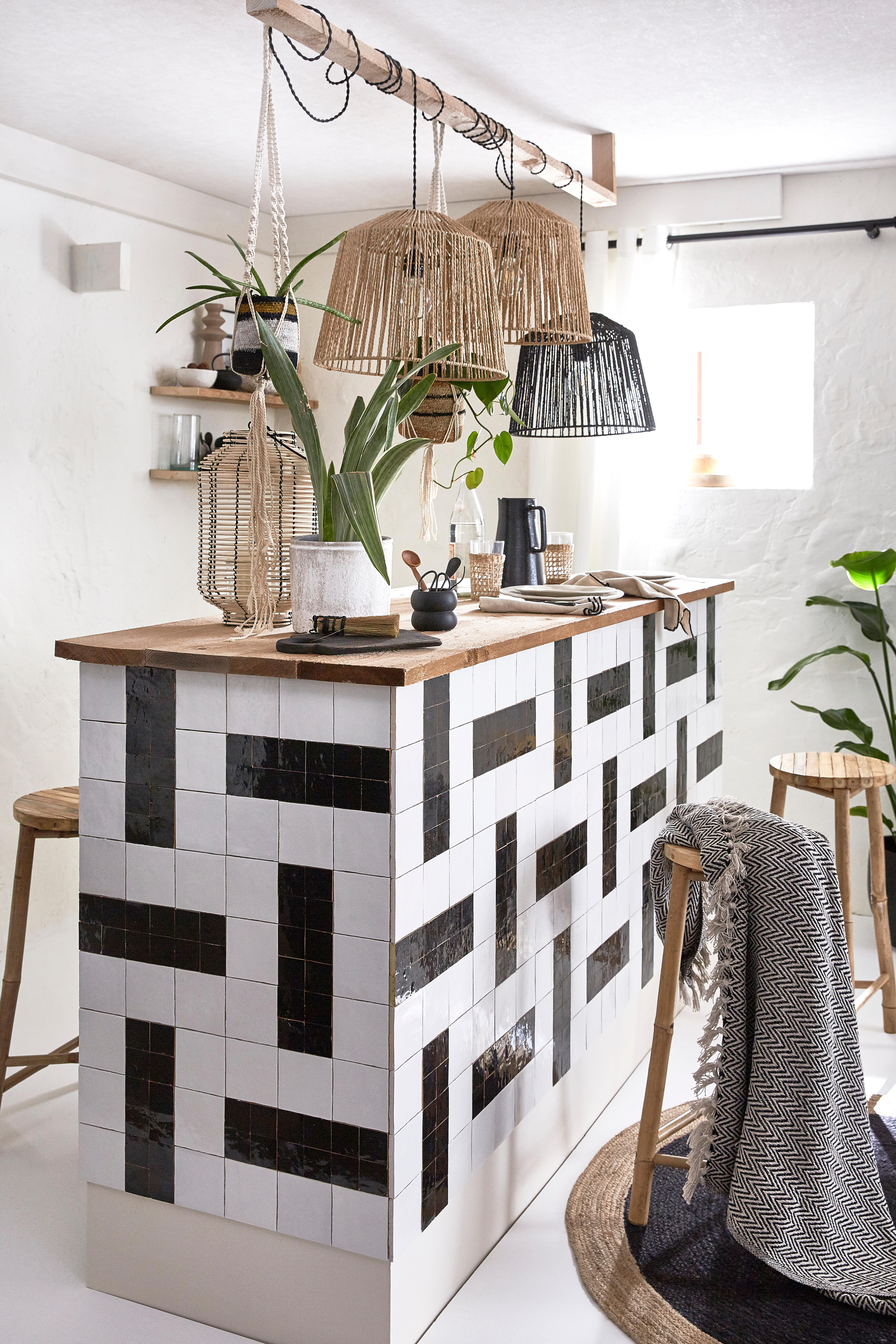 Carrelage mur intérieur effet zellige noir Zellie l.10 x L.10 cm - 4