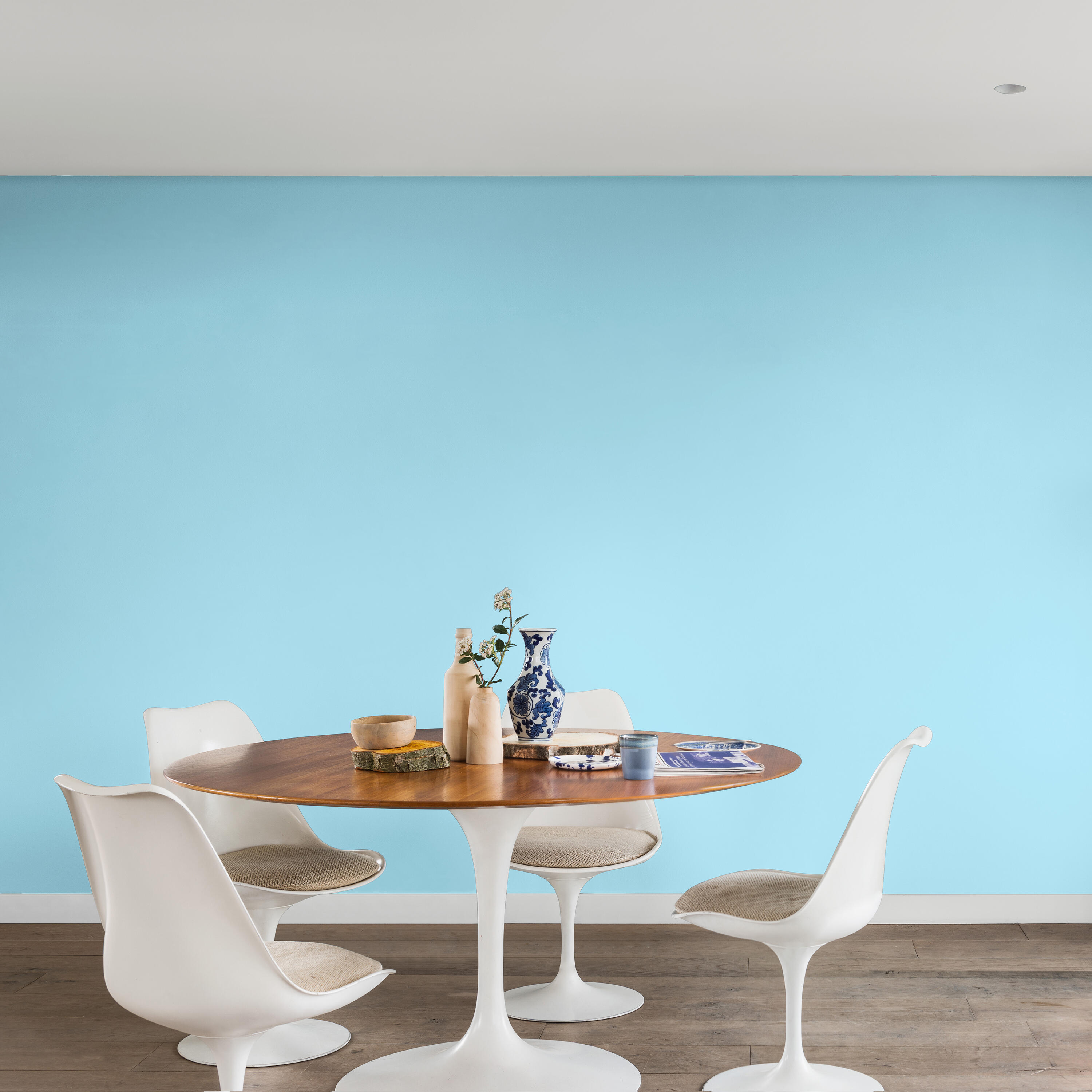 Peinture mur, boiserie bleu rêveur satin DULUX VALENTINE Crème de couleur 2.5L - 3