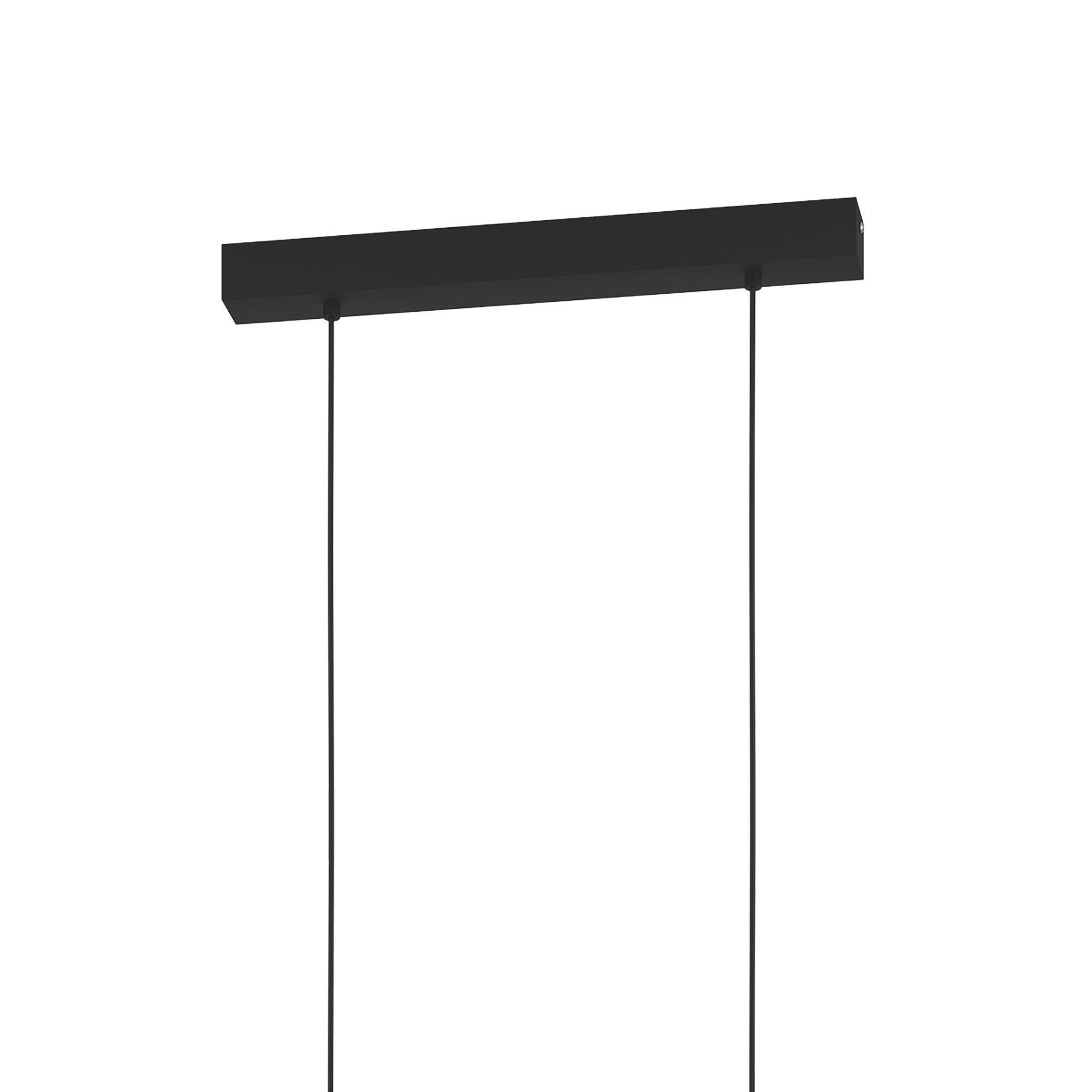 Candeeiro de teto suspenso INSPIRE TABODI E27 3 LUZES METAL/MADEIRA PRETO - 44