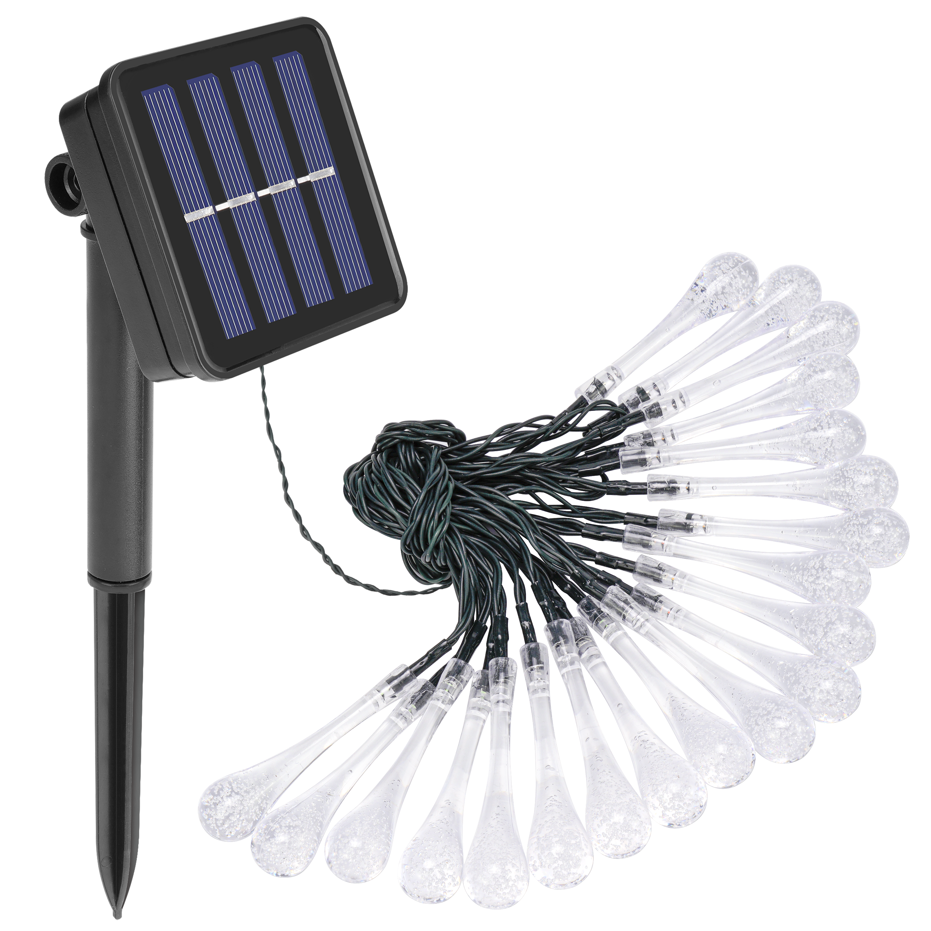 Guirnalda solar exterior LED 20 luces multicolor con sensor crepuscular INSPIRE Muxia IP44 y 8h aprox. con carga llena - 4