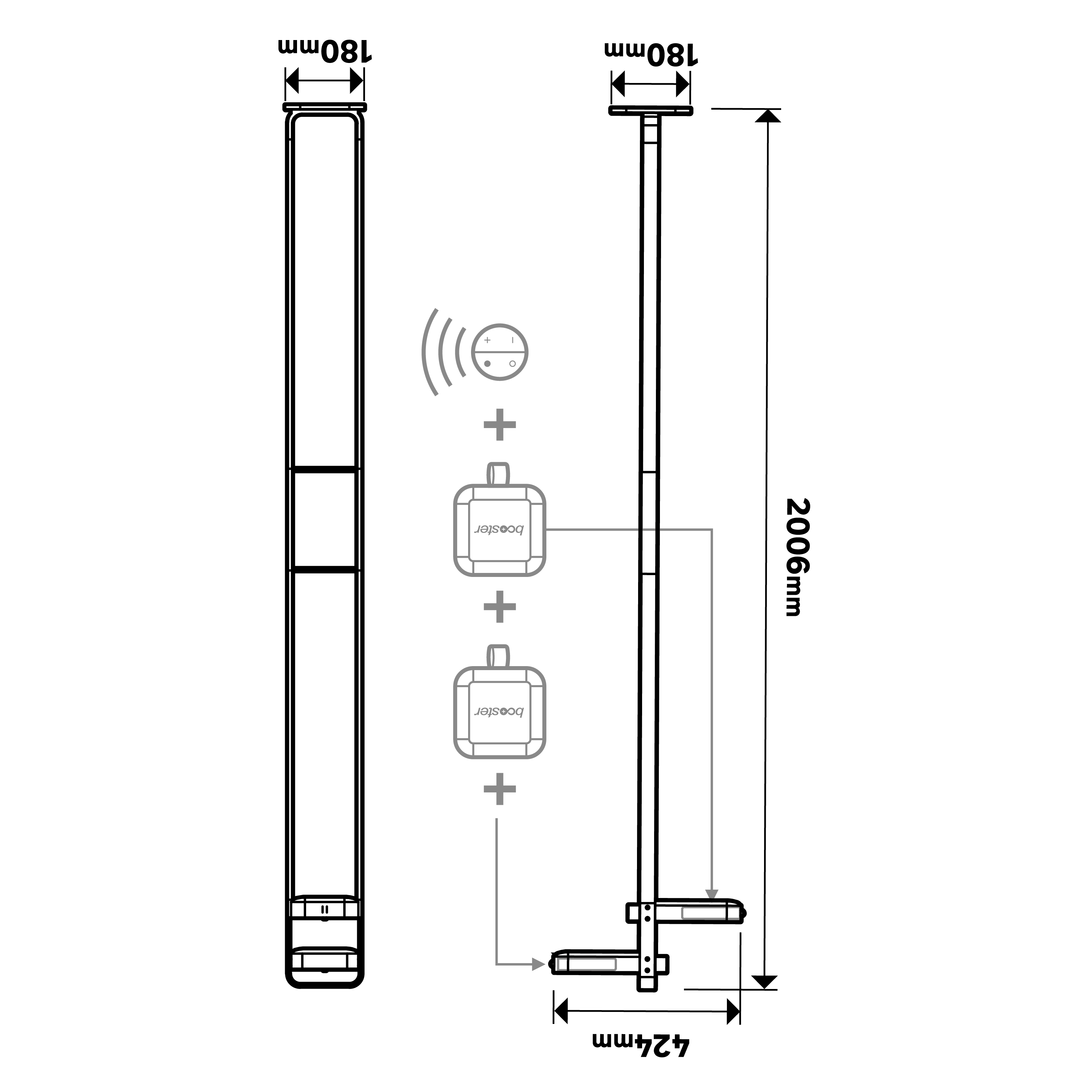 Lampadaire solaire et rechargeable Booster Waiki 900 Lumen anthracite INSPIRE - 17