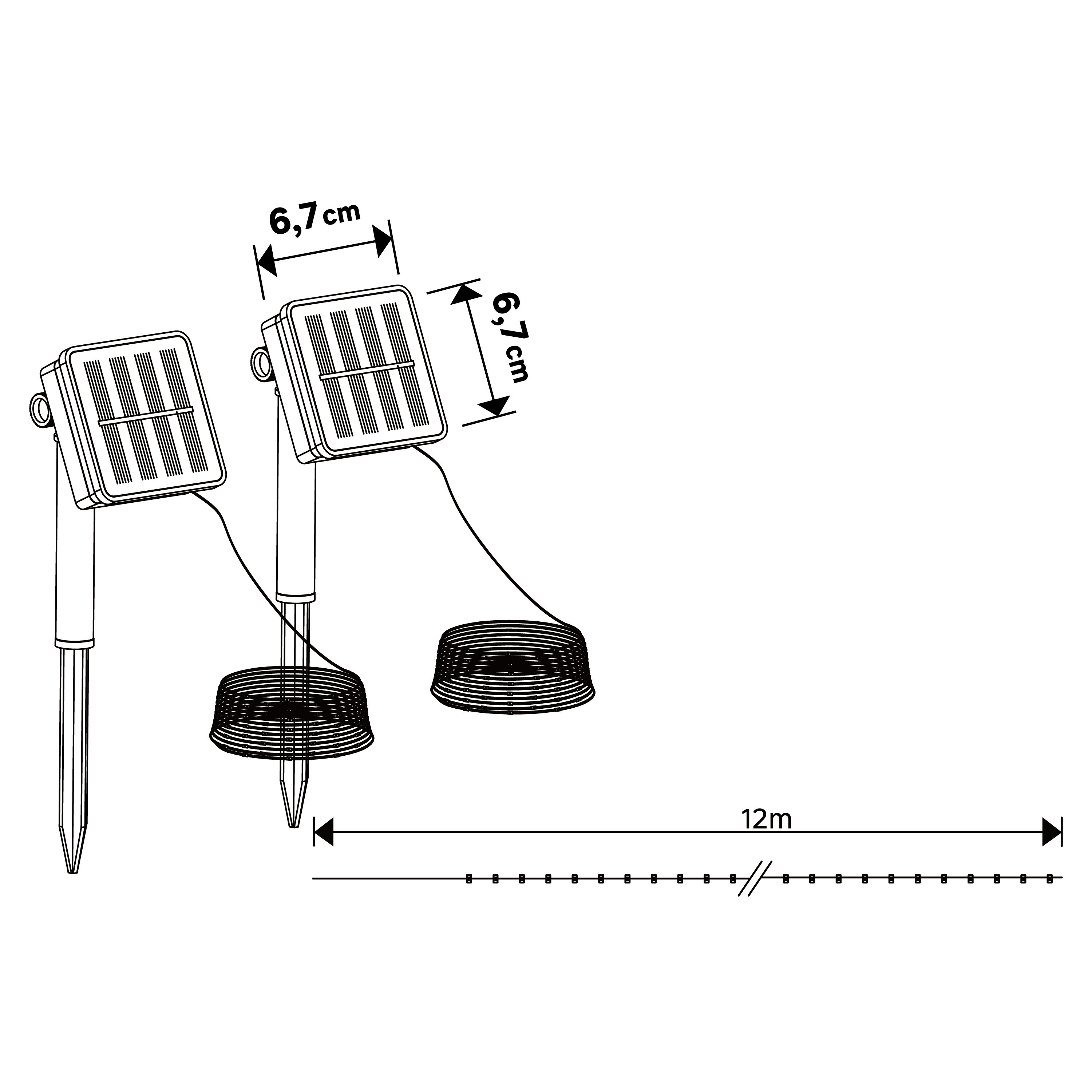 Ghirlanda solare INSPIRE Ulbo , cavo 12 m - 8