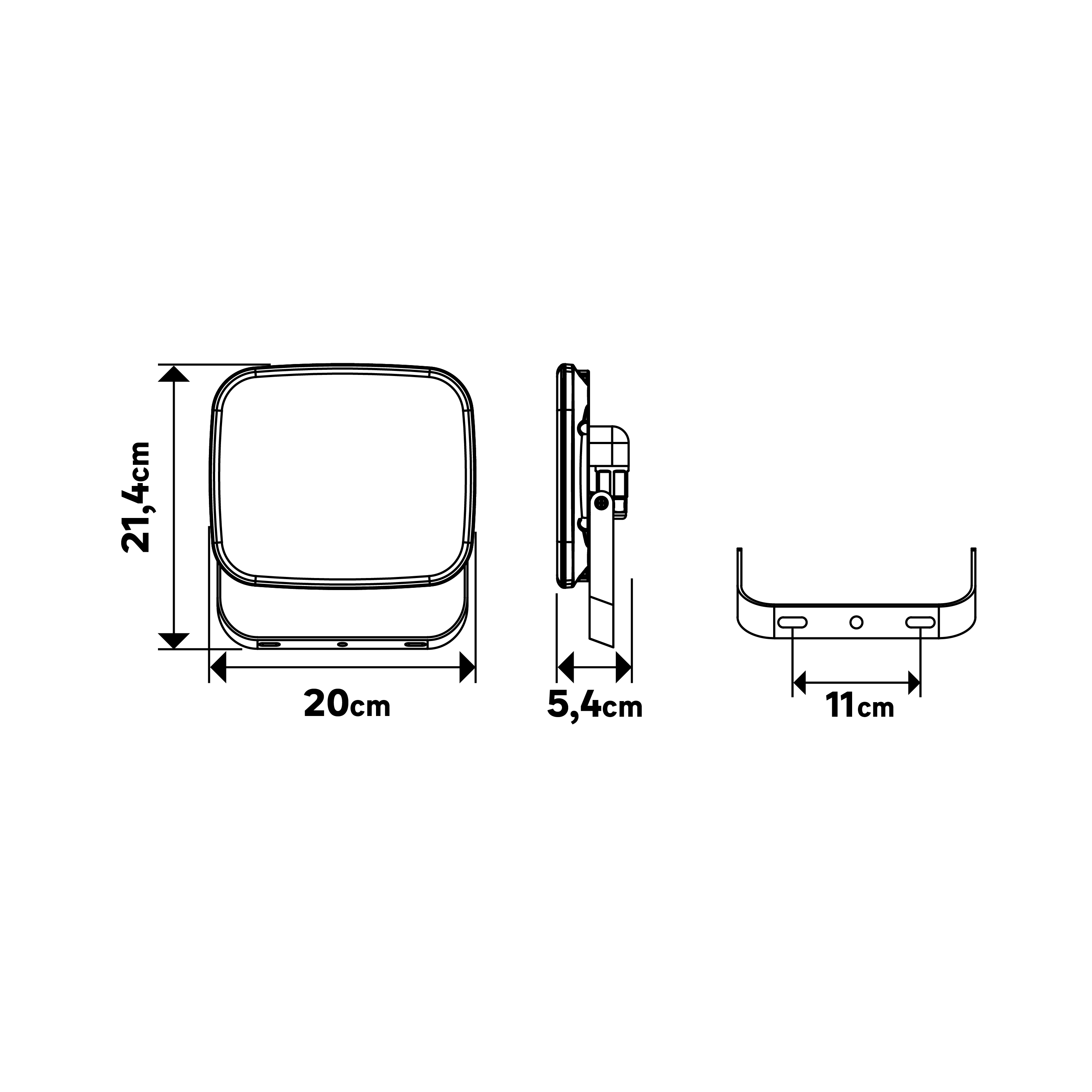 Projecteur extérieur LED, 6750 Lm blanc Kanti INSPIRE - 6