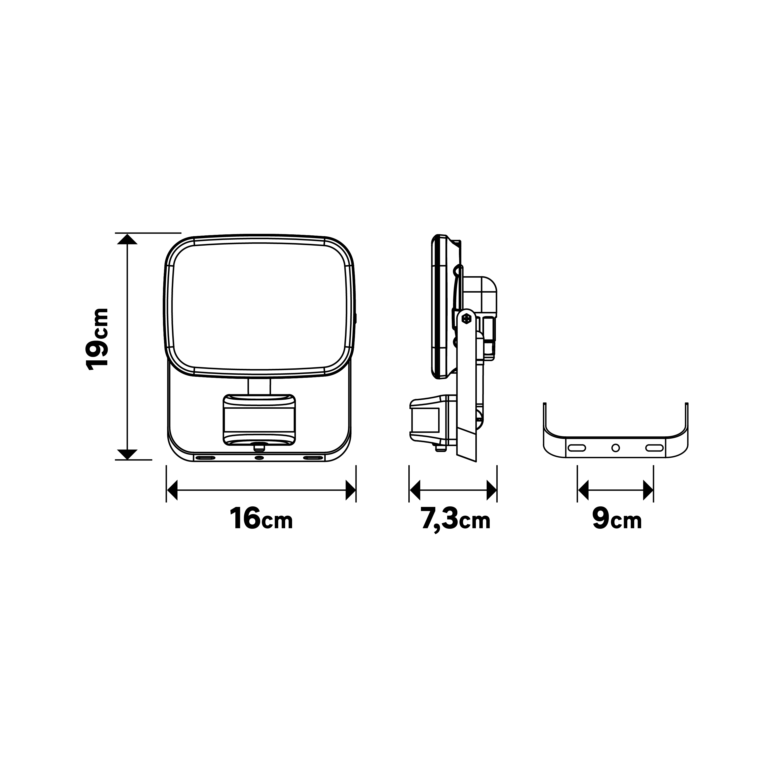 Naświetlacz zewnętrzny Kanti biały 4050 lm IP44 z czujnikiem LED Inspire - 5