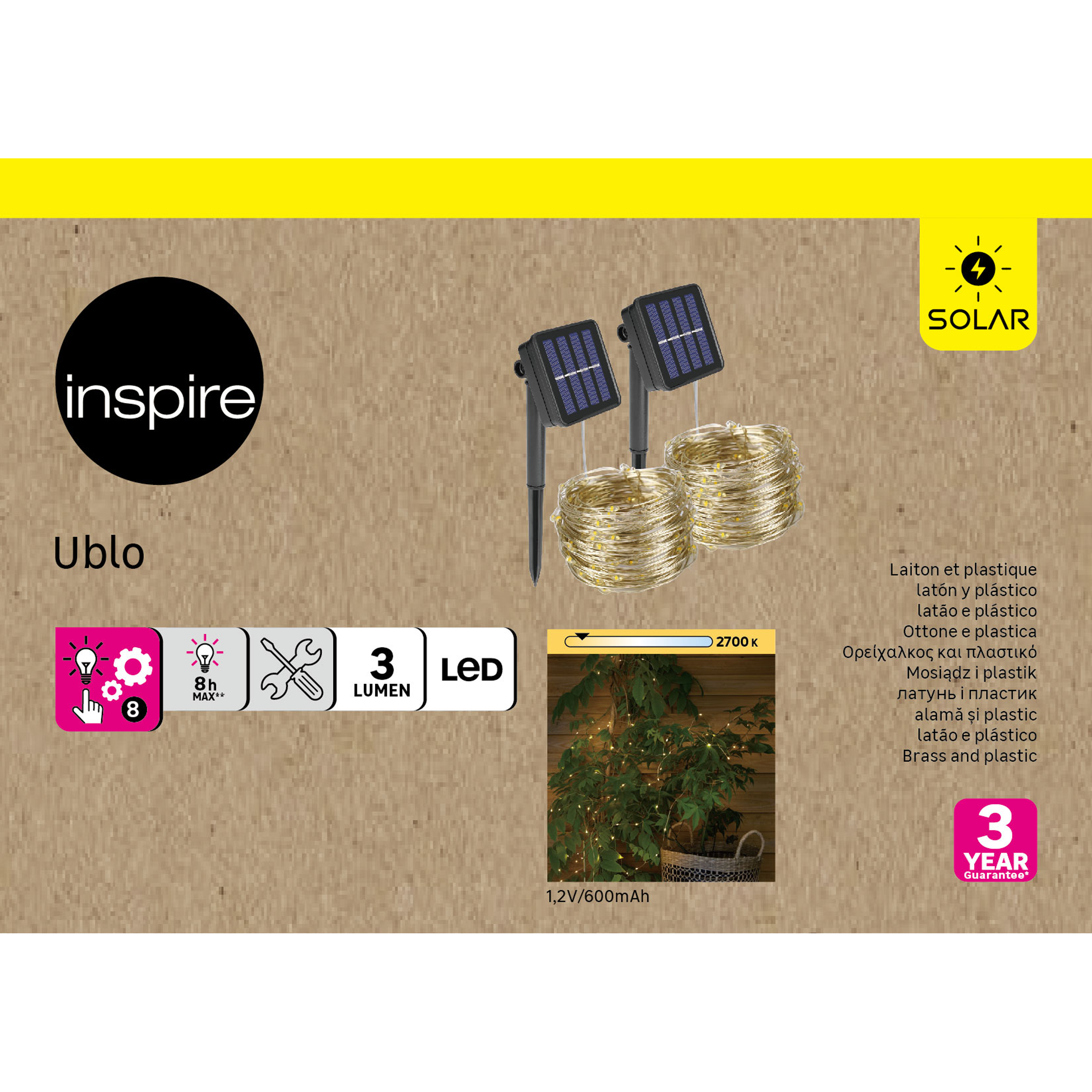 Ghirlanda solare INSPIRE Ulbo , cavo 12 m - 9