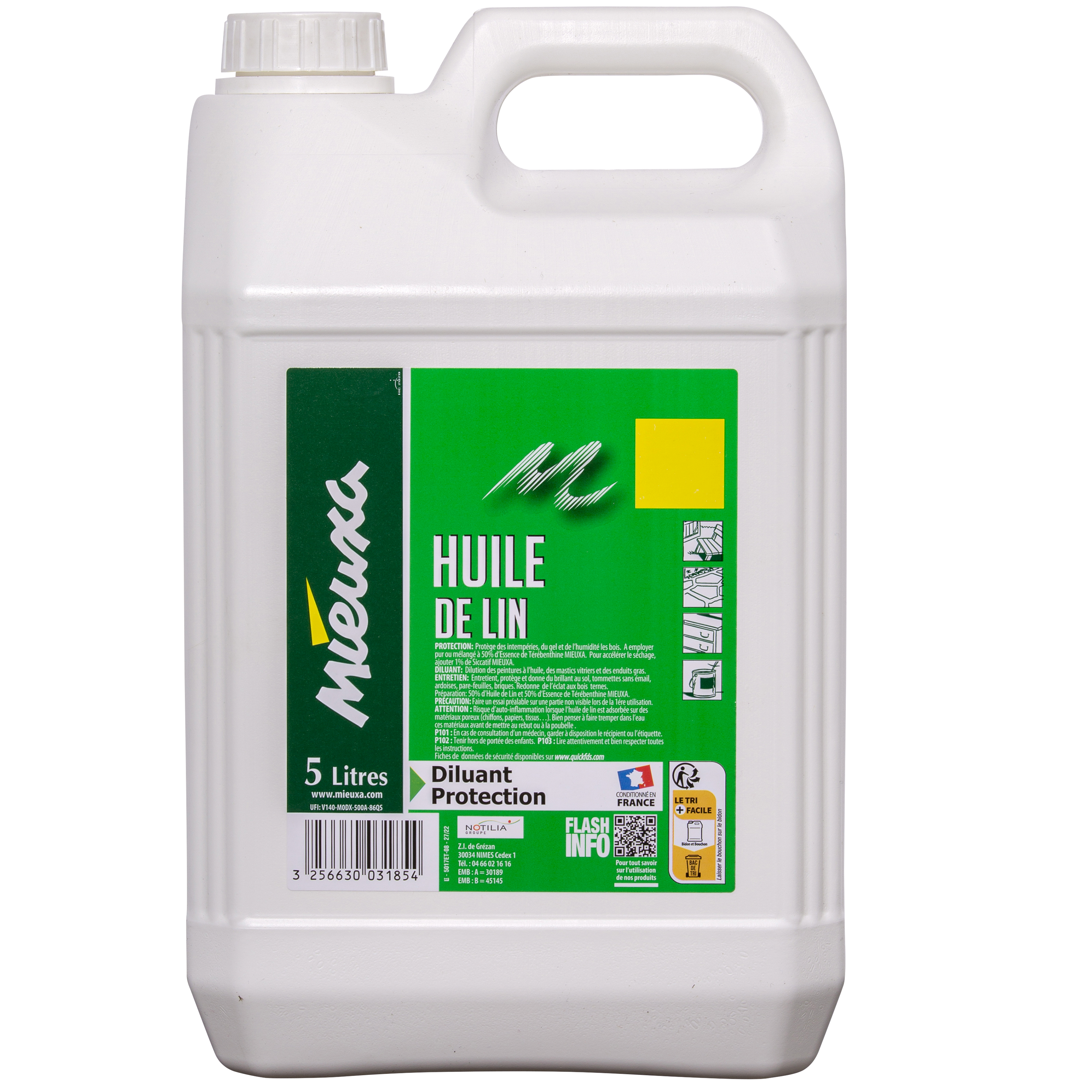 Huile de lin MIEUXA, 5 l Leroy Merlin